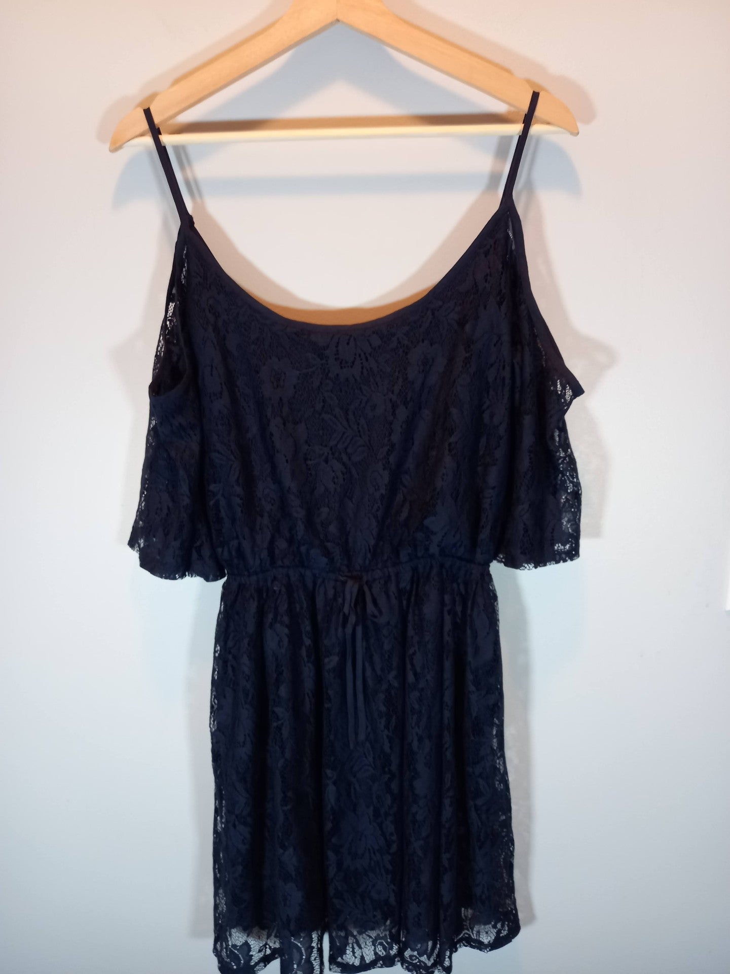 Hollister Navy Lace Dress Sz L