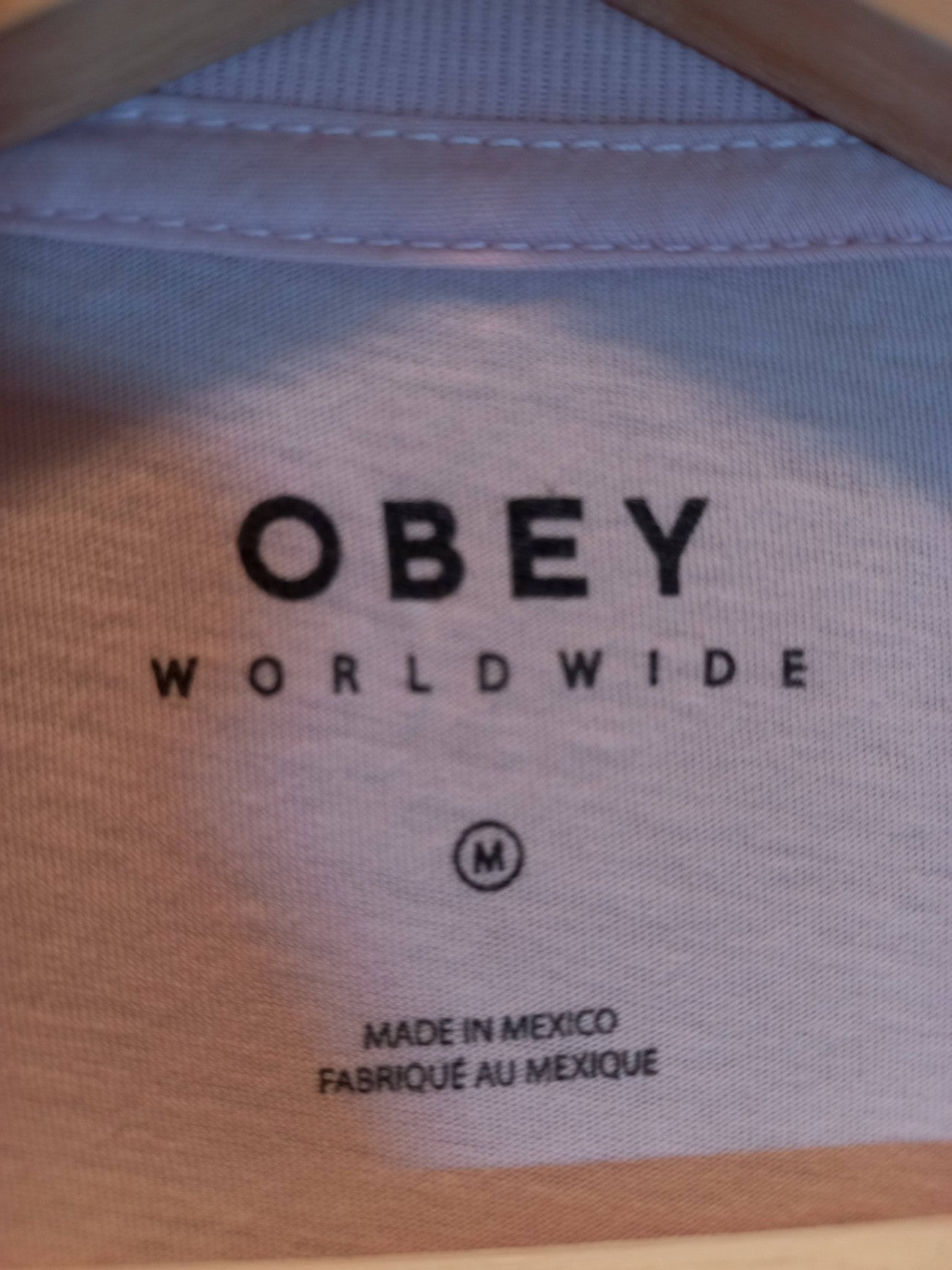 Obey Light Pink T-Shirt Sz M