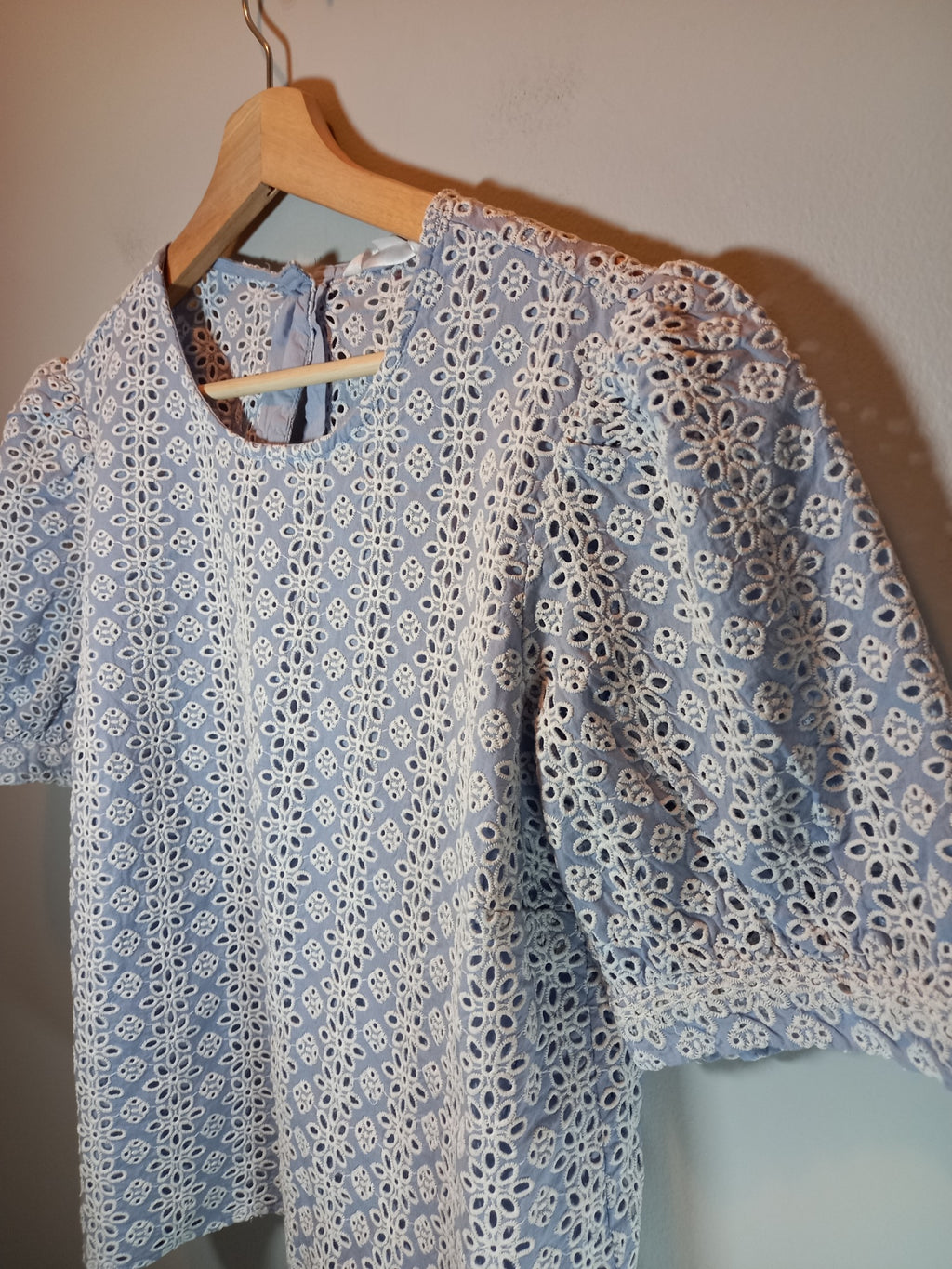 NWT Joe Fresh Blue & White Blouse Sz S