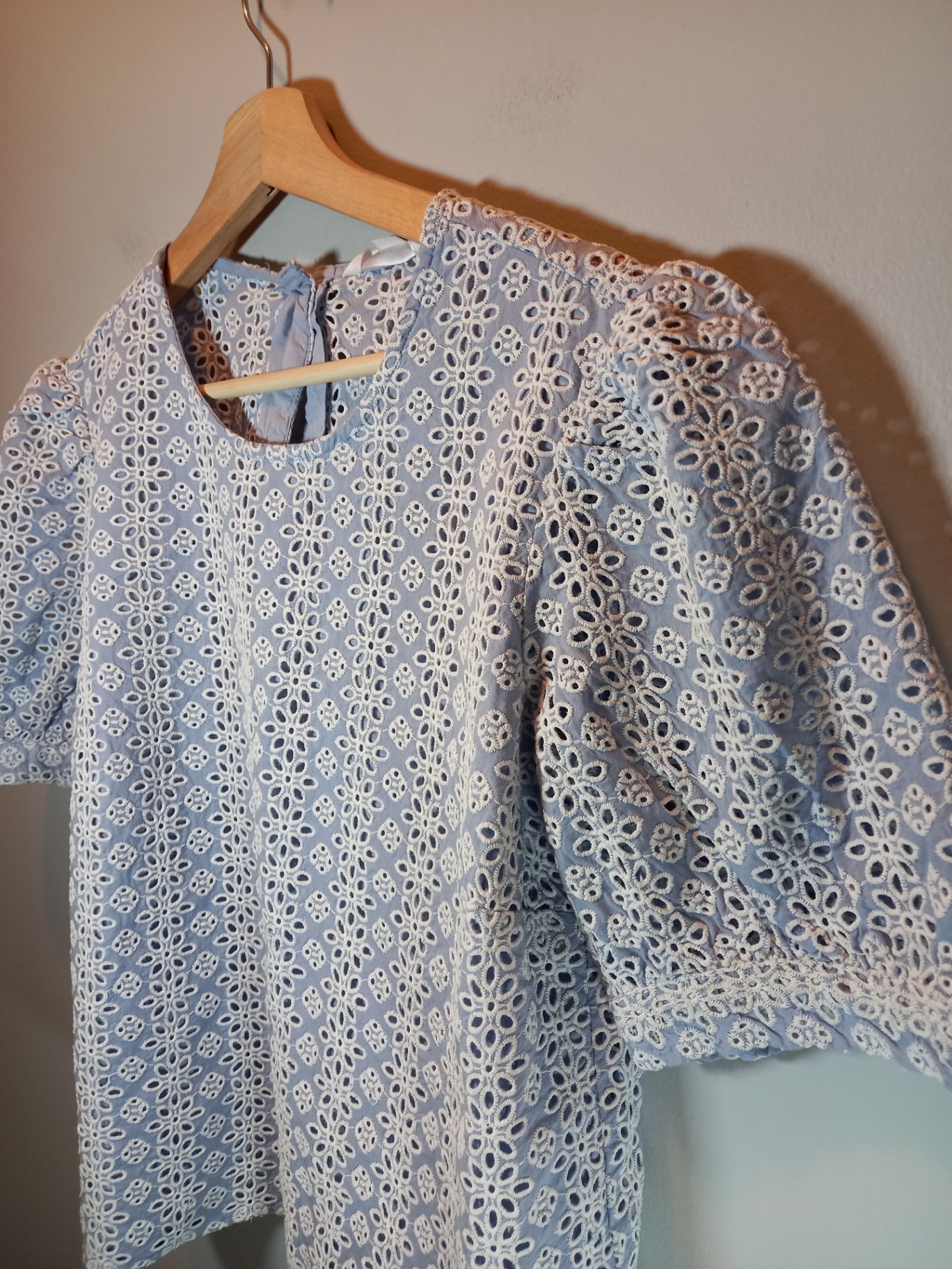 NWT Joe Fresh Blue & White Blouse Sz S