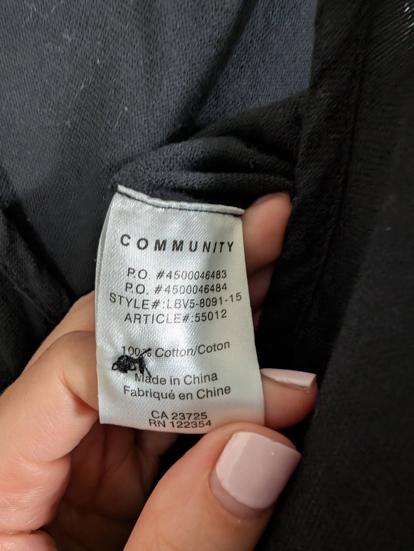 Community black jumpsuit - small