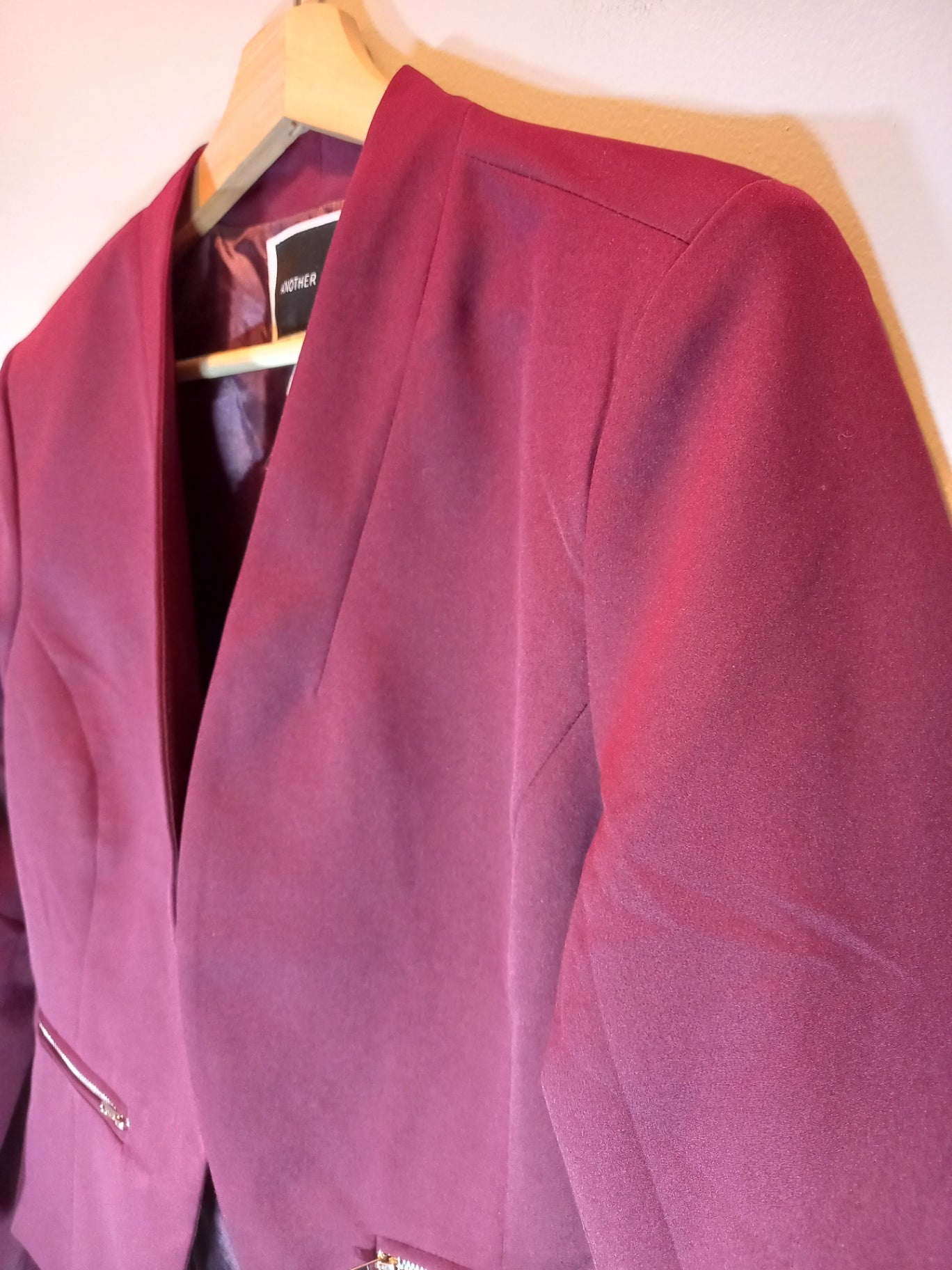 Another Story Maroon Blazer Sz L