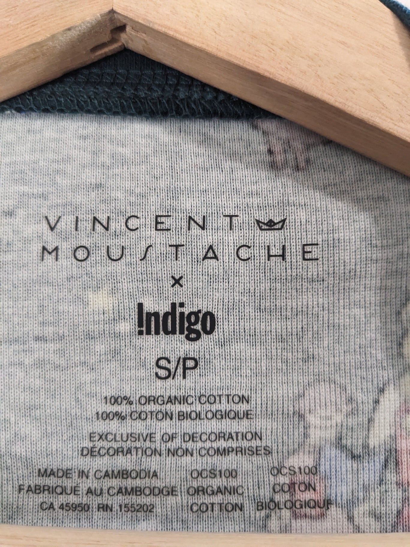 Vincent Moustache Organic Cotton Pajama Set - Small