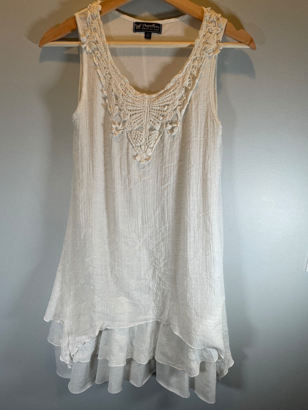 Papillon white sleeveless dress - XS