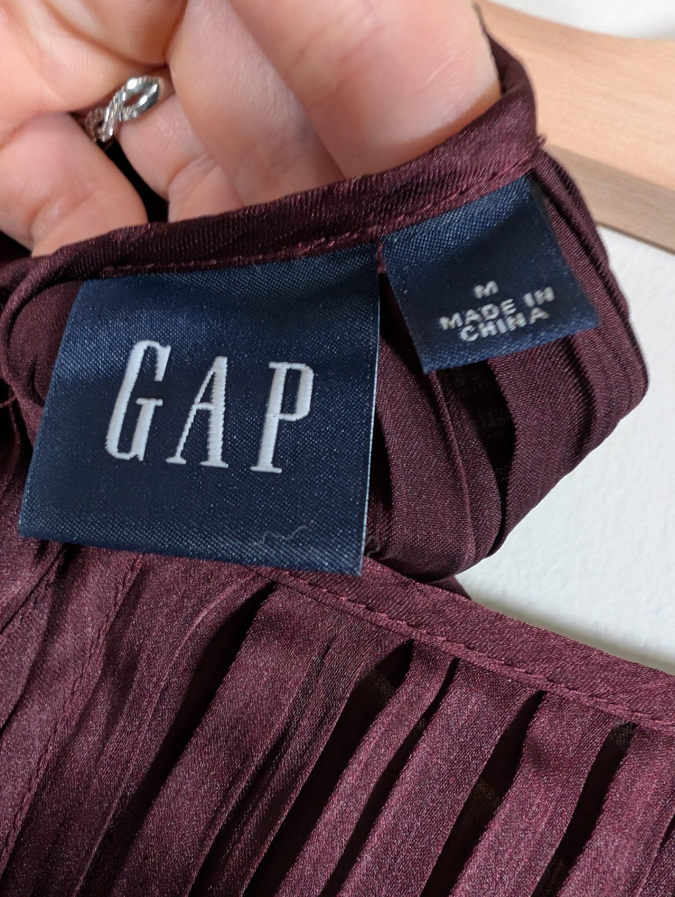 Gap Pleated Satin Blouse - Medium