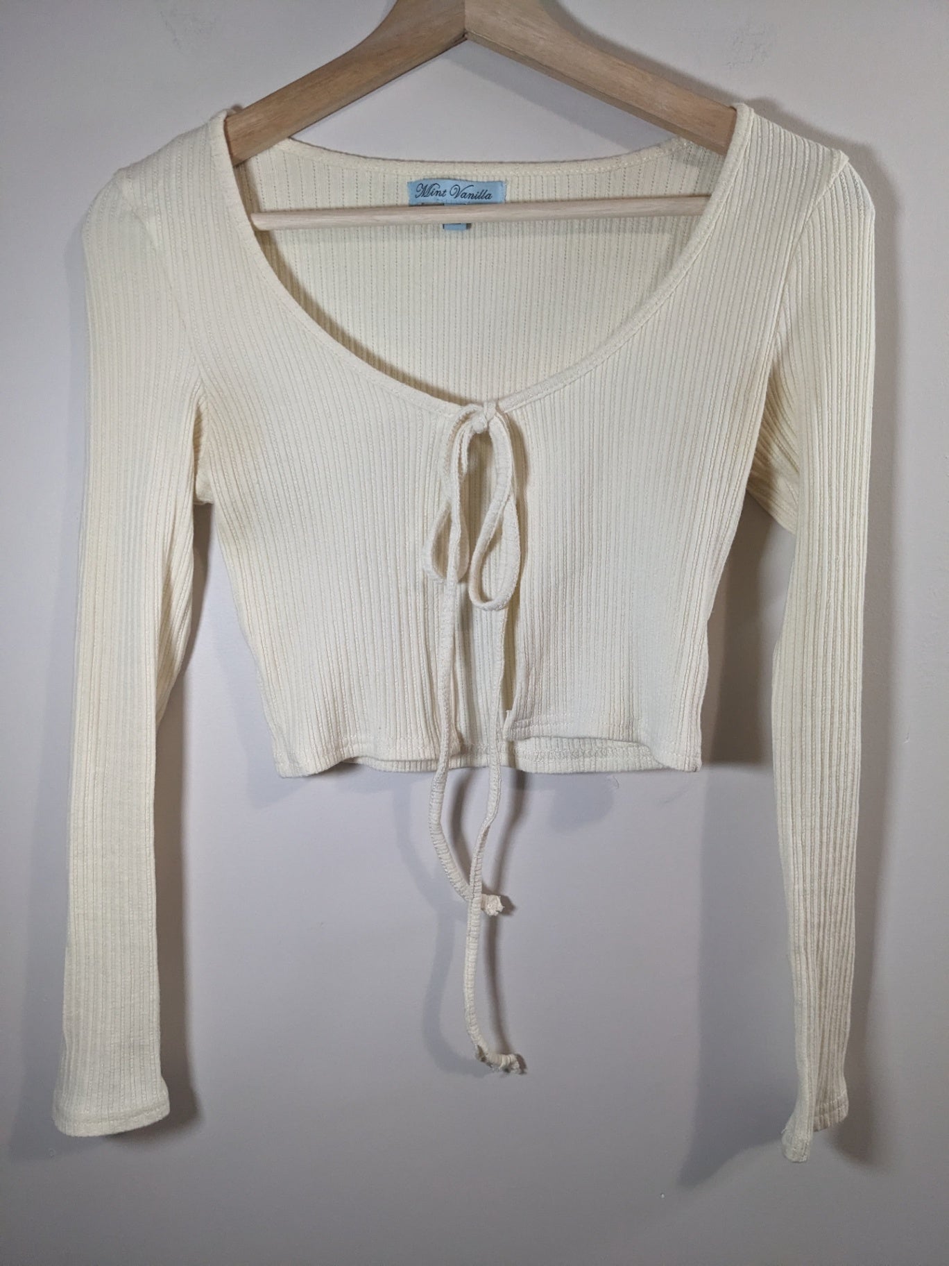 Mint Vanilla Crop Cardigan - Small