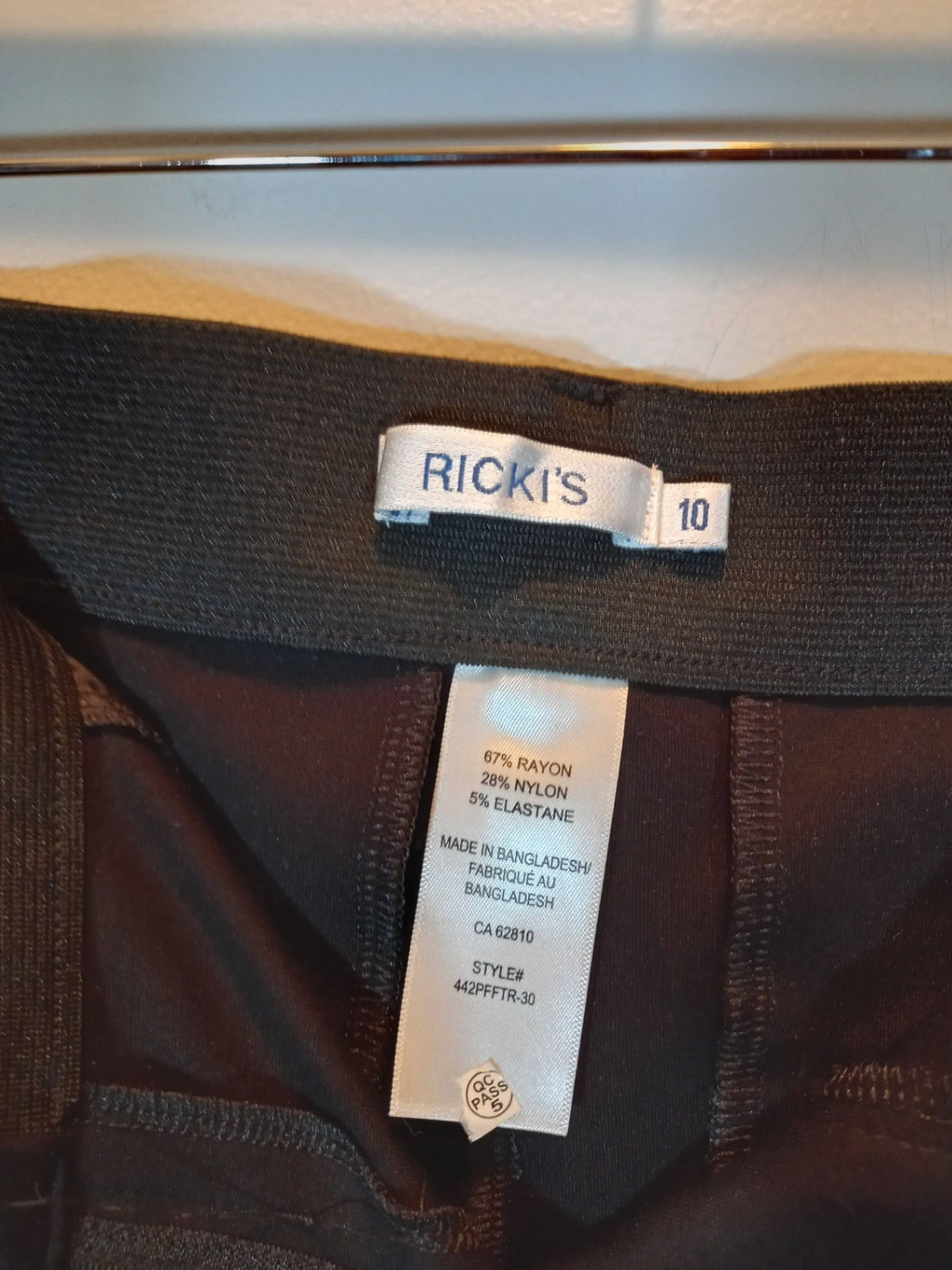 Ricki's Black Dress Pants Sz 10