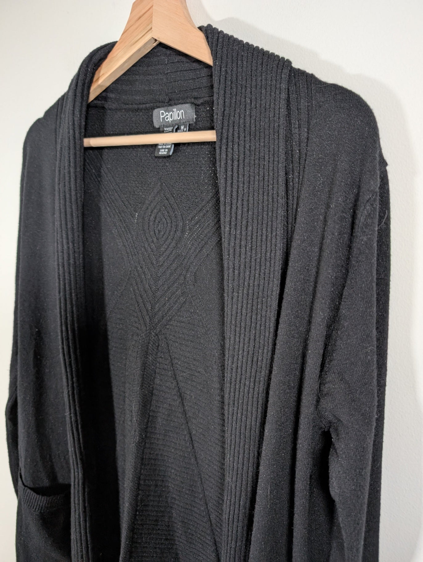 Papillon Black Cardigan - Medium