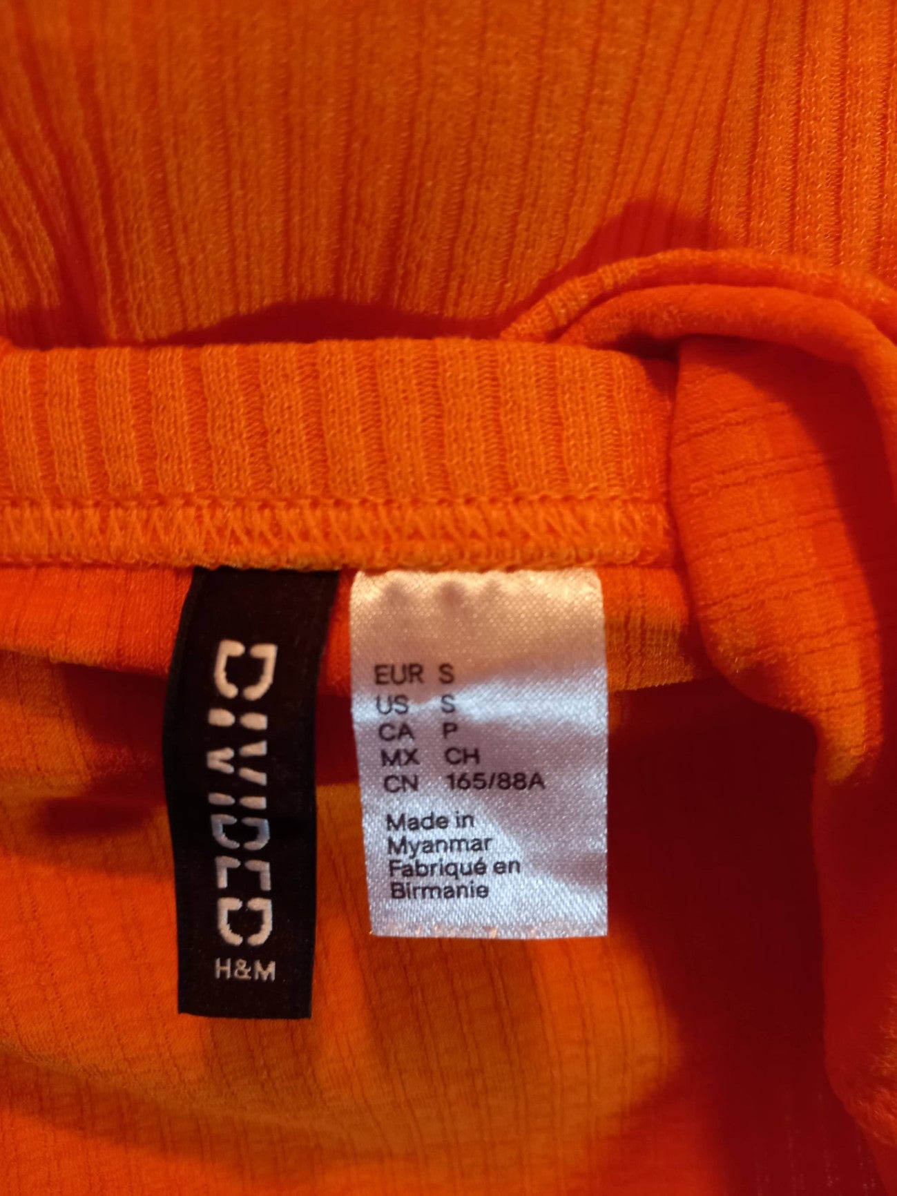 Divided H&M Orange Halter Crop Top Sz S