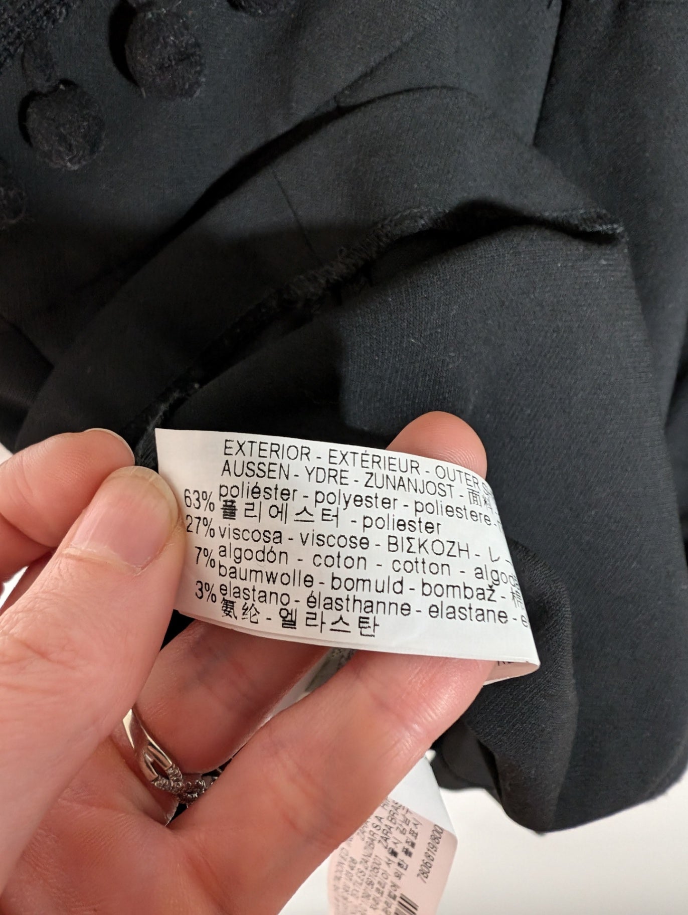 Zara black pom pom dress - x-small