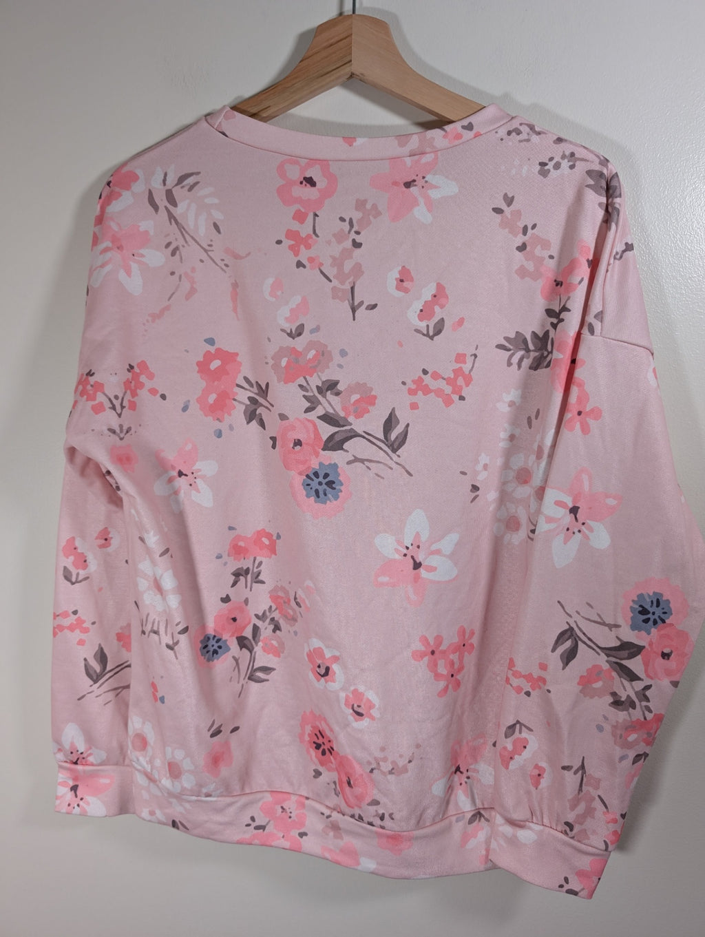 No label pink floral long sleeve - Medium