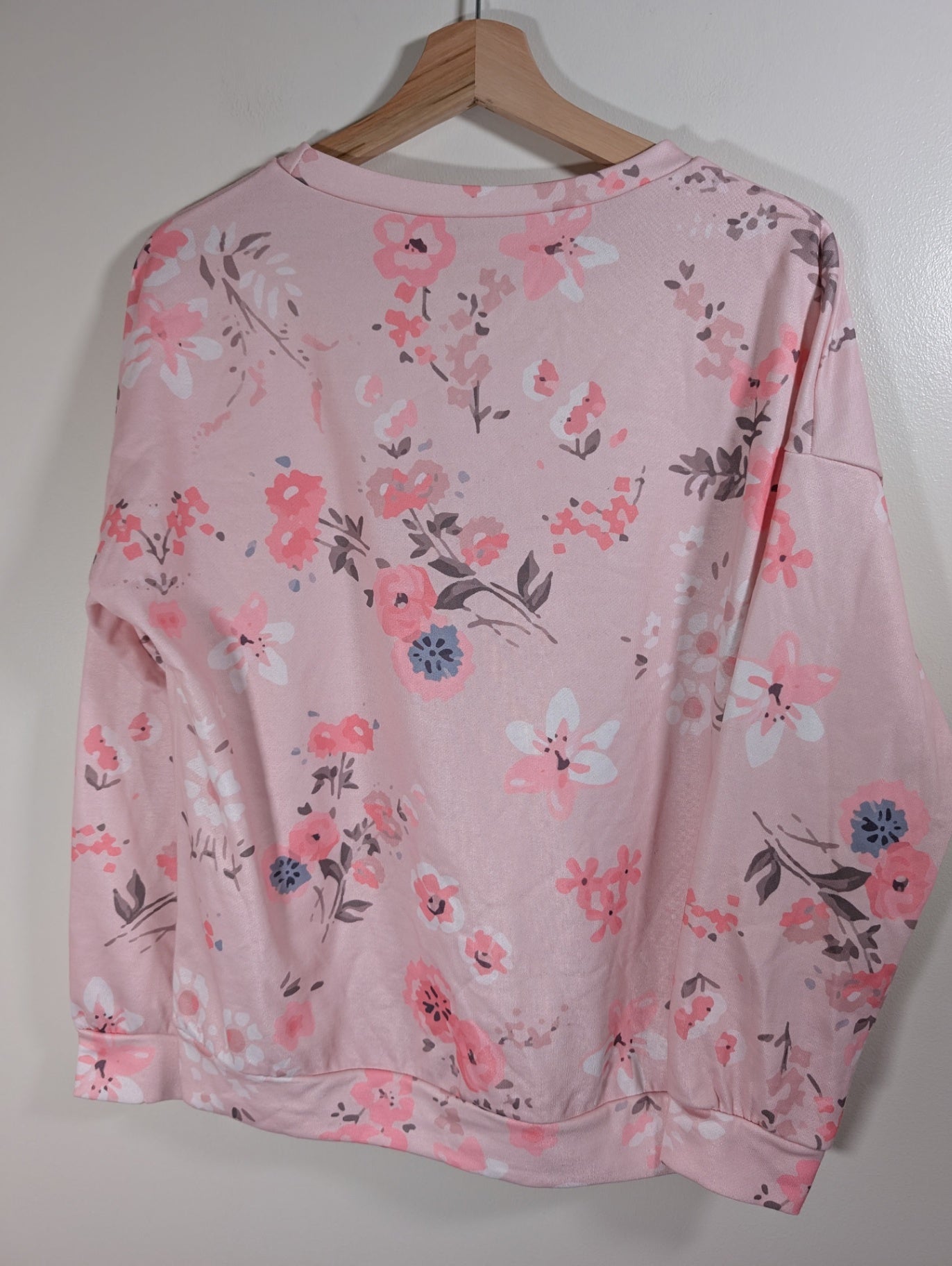No label pink floral long sleeve - Medium