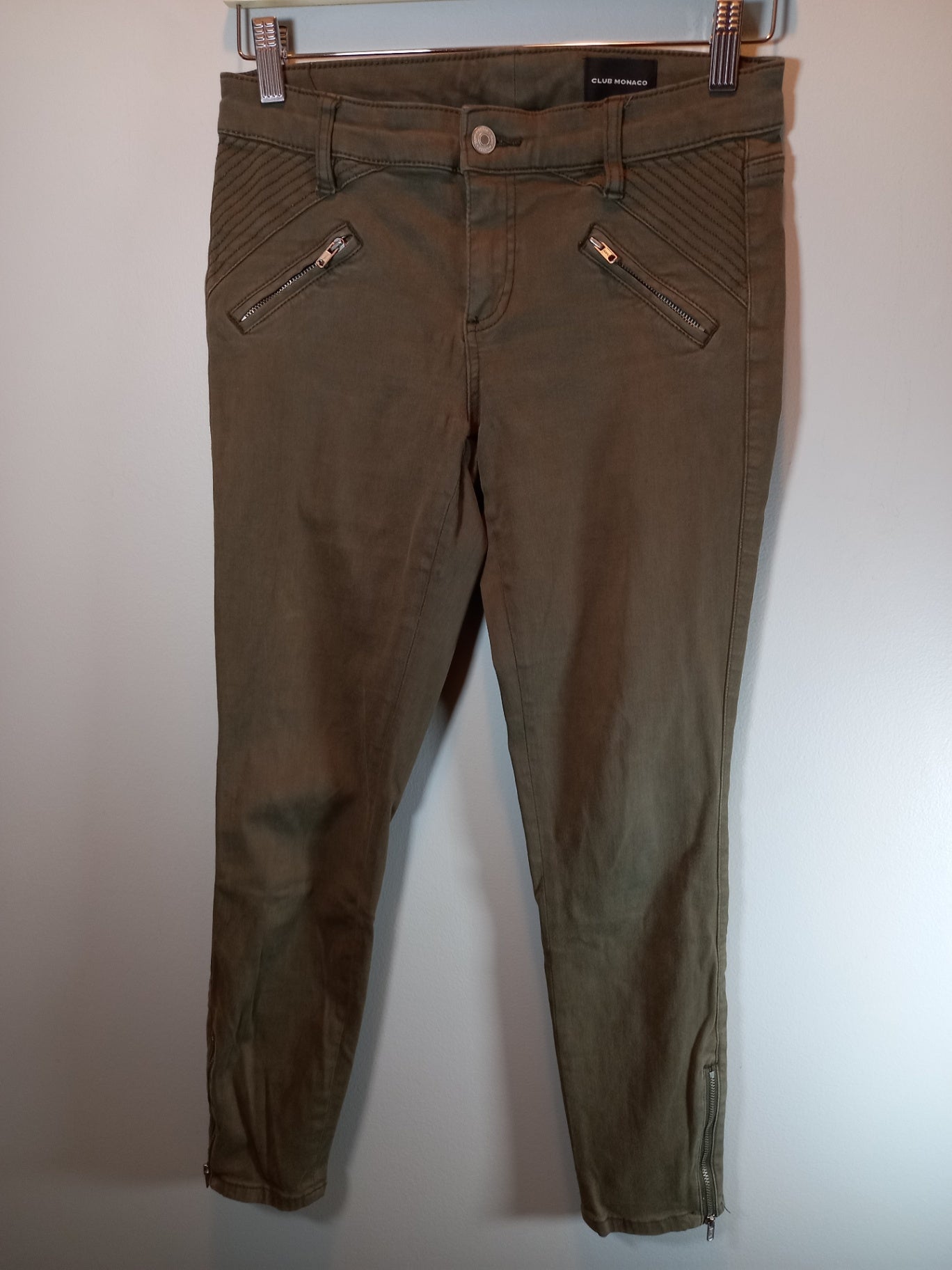 Club Monaco Olive Pants Sz 2