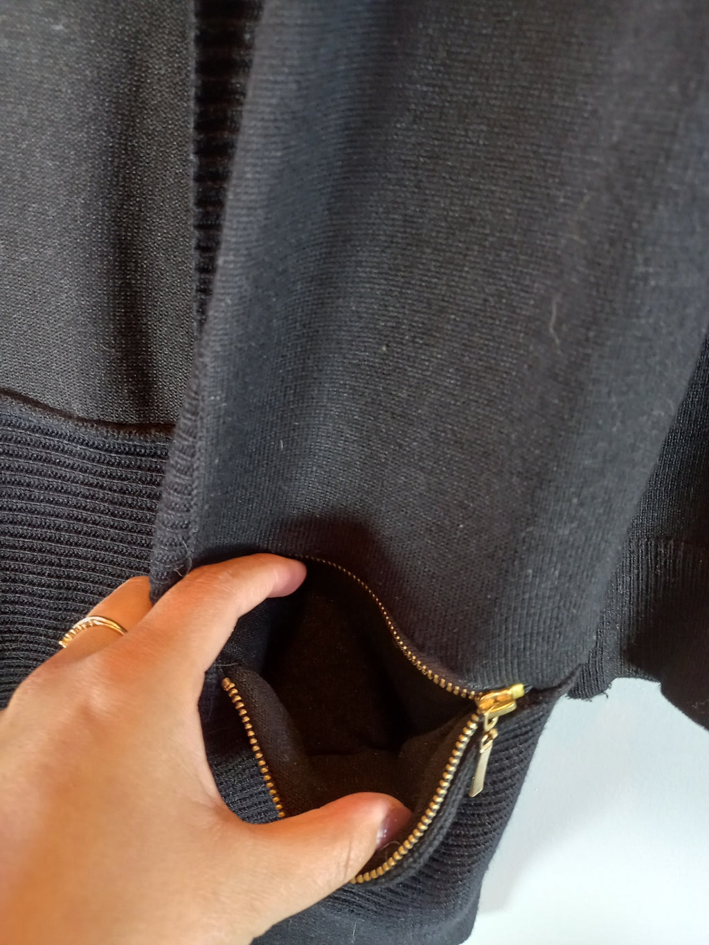 Joan Vass Black Cardigan - Medium