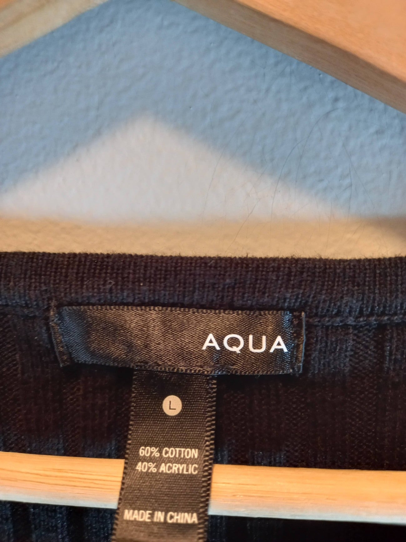 Aqua Black Sweater Dress Sz L