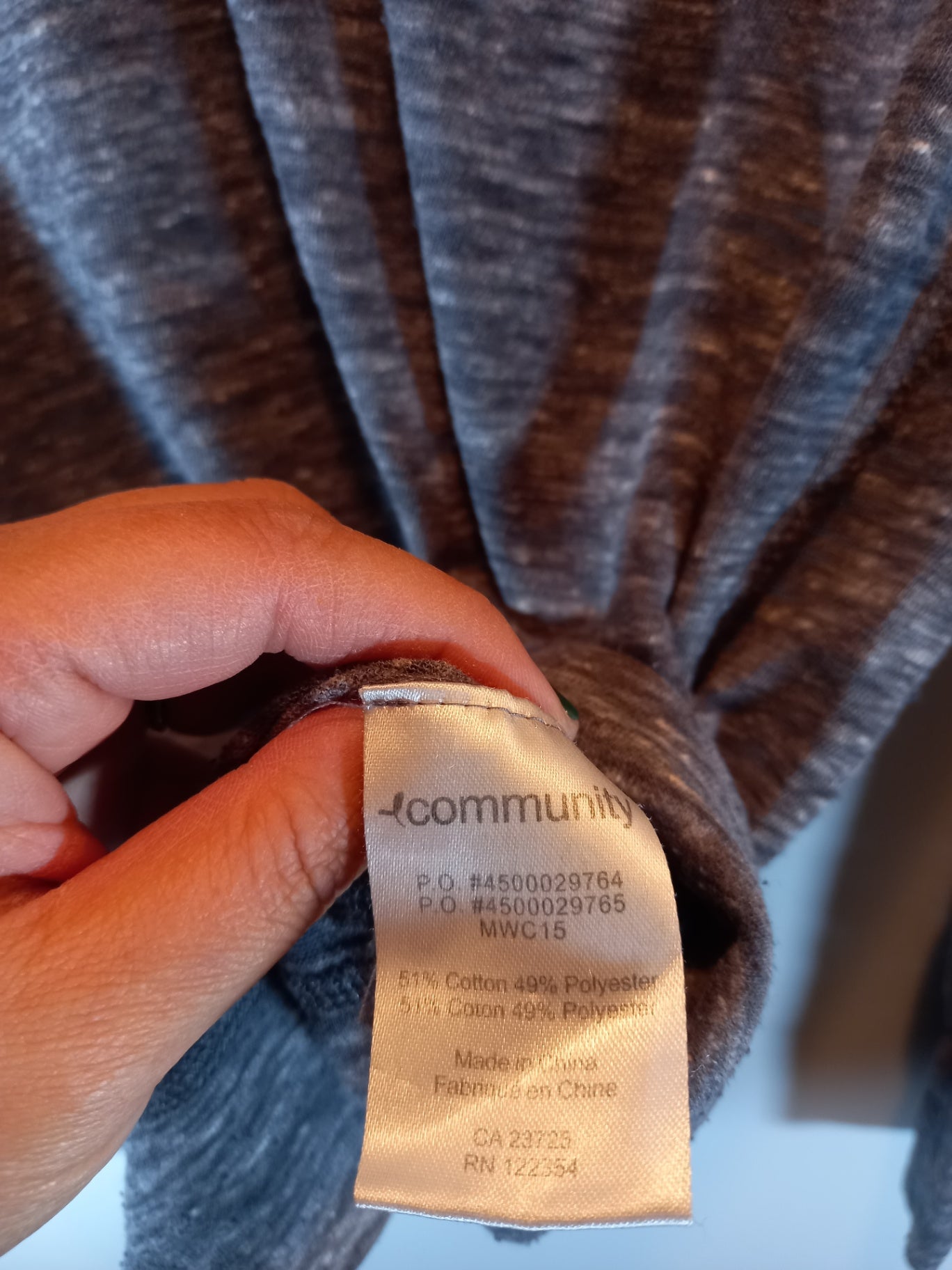 Community Long Sleeve Shirt Sz XS