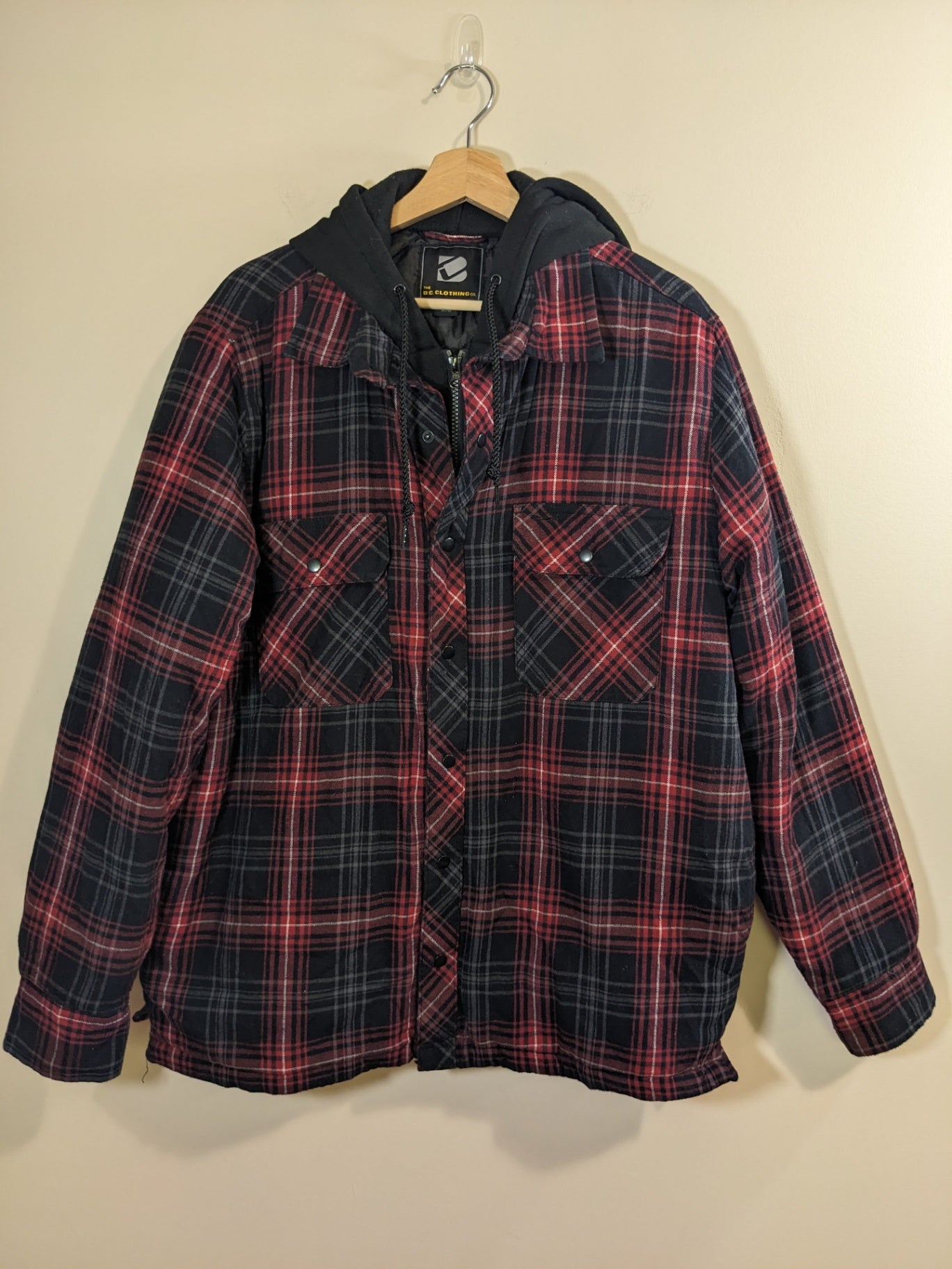 The B.C. Clothing Co. Flannel with Hoodie Jacket - Medium