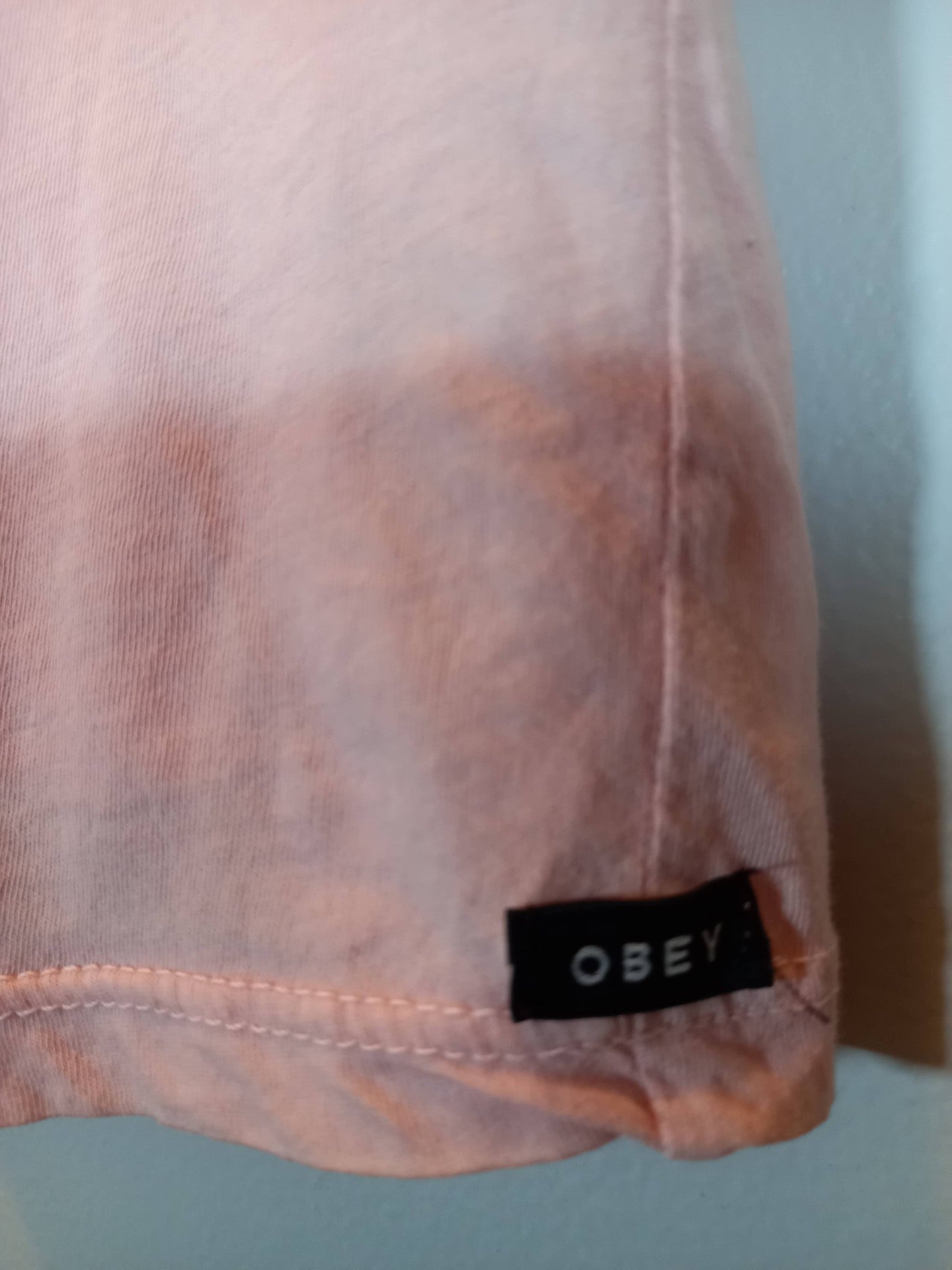 Obey Light Pink T-Shirt Sz M