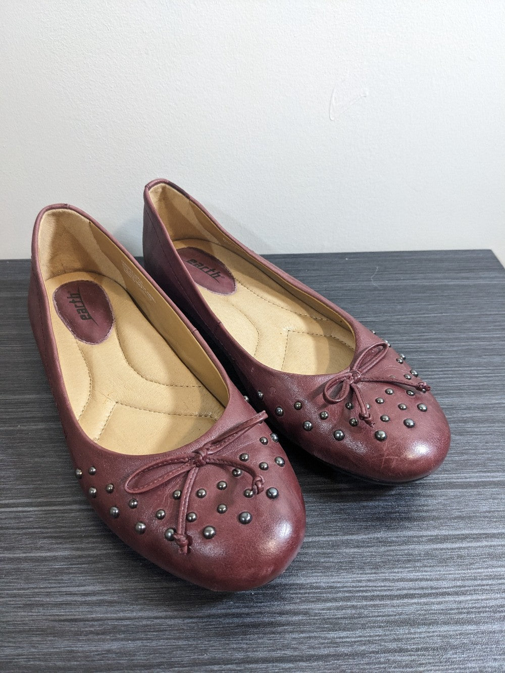 Earth Bellflower Merlot Ballet Flats - Sz 6.5