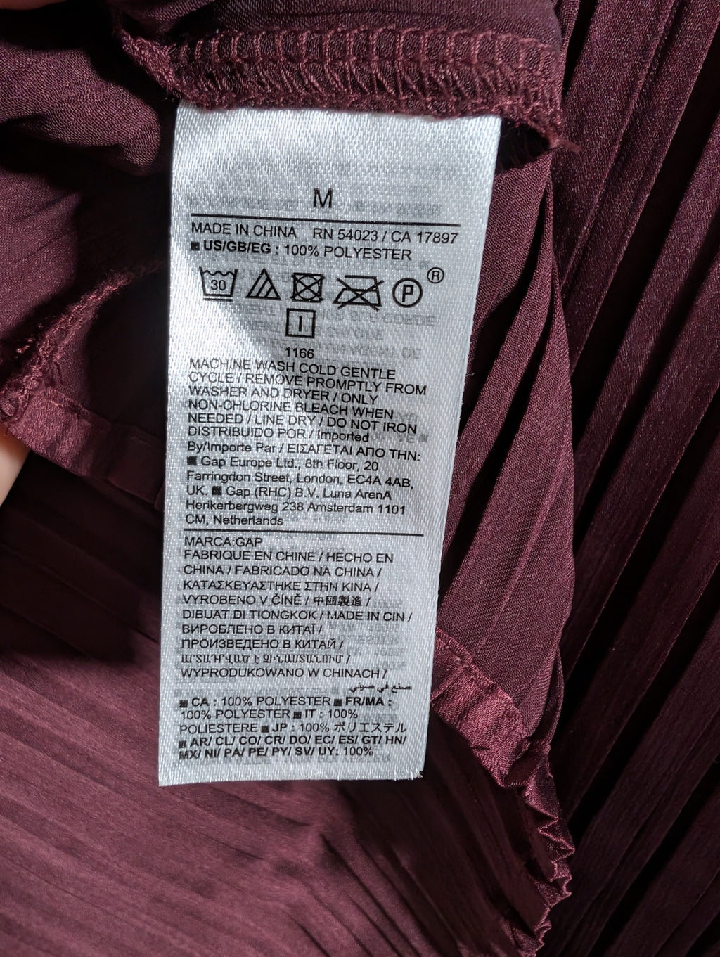 Gap Pleated Satin Blouse - Medium
