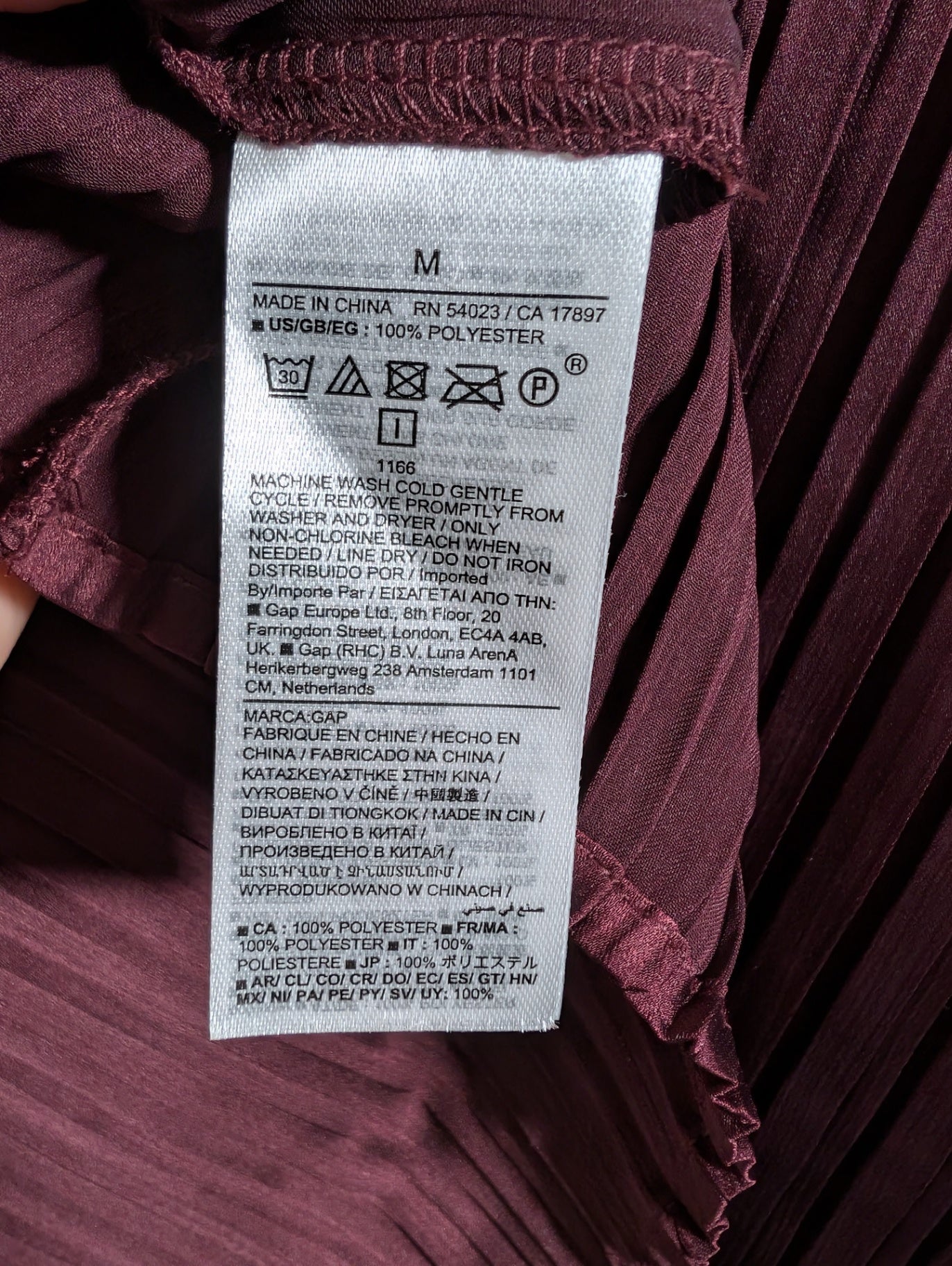 Gap Pleated Satin Blouse - Medium