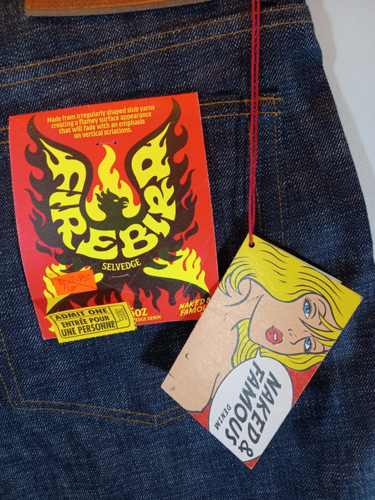 NWT Men's Naked & Famous Jeans Sz 36