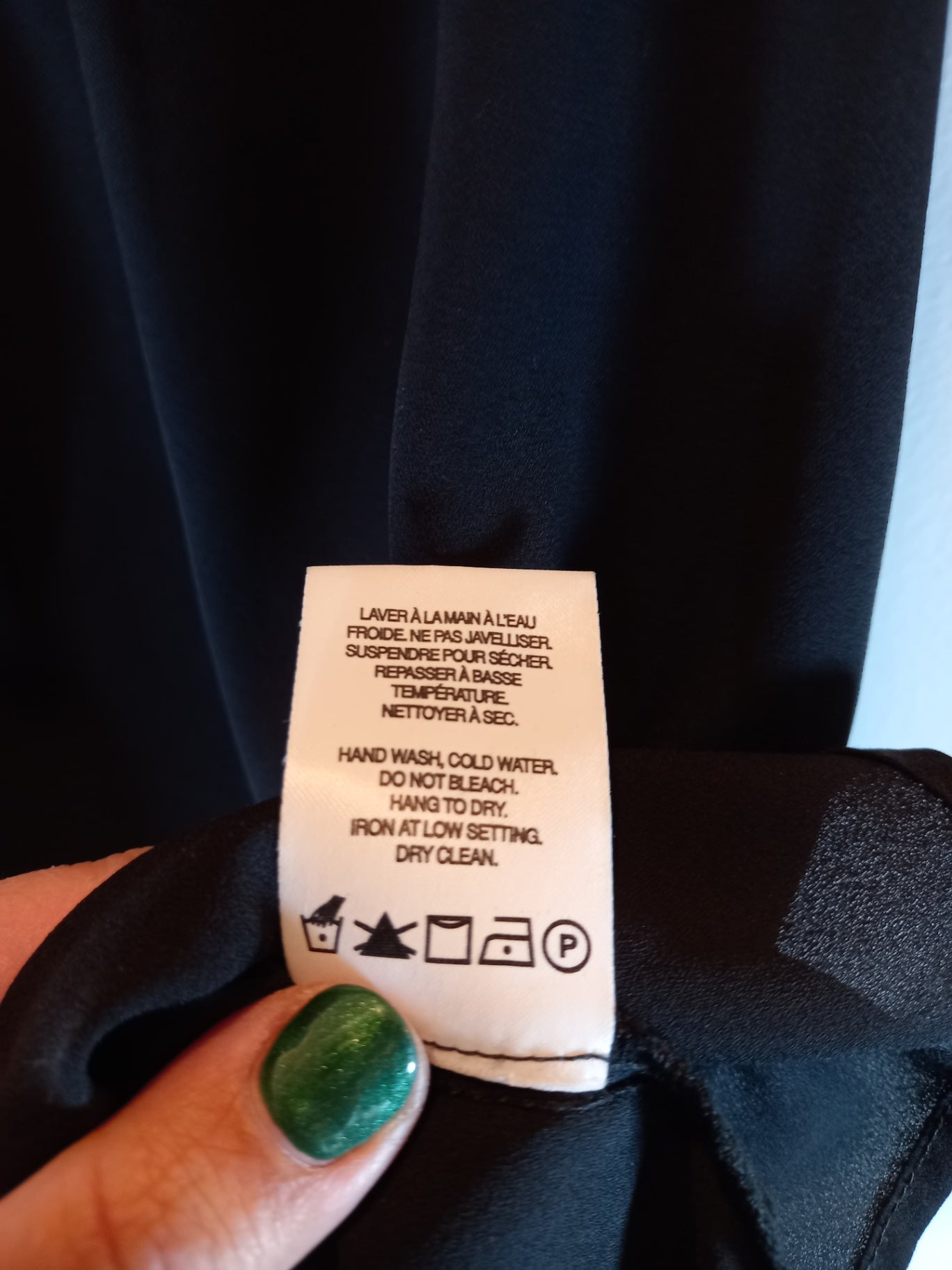 Black Blouse Sz S
