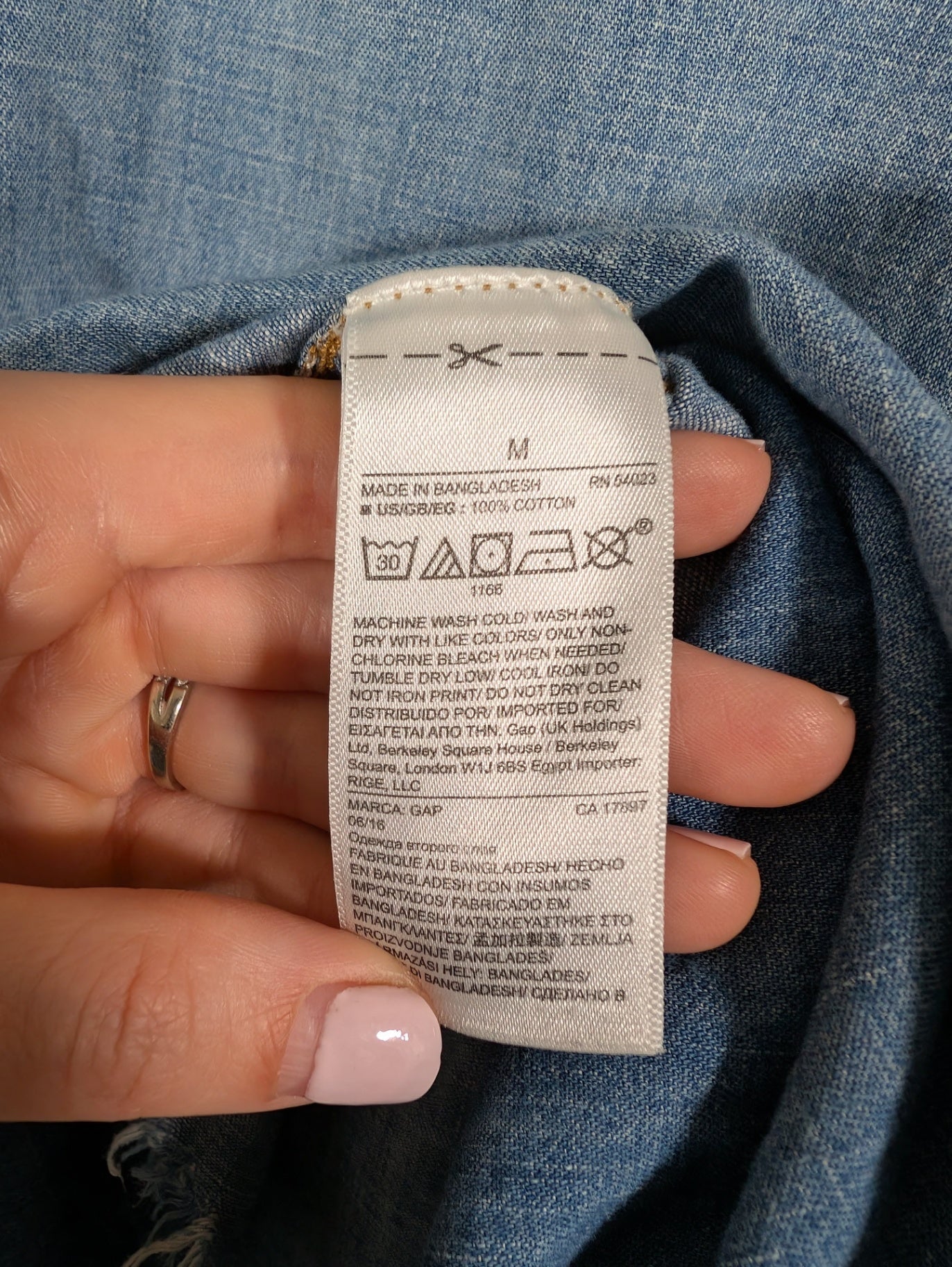 Gap denim snap long-sleeve - Medium