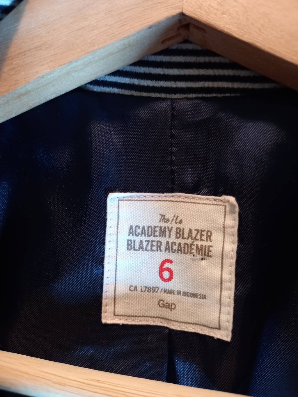 Gap Striped Blazer Sz 6