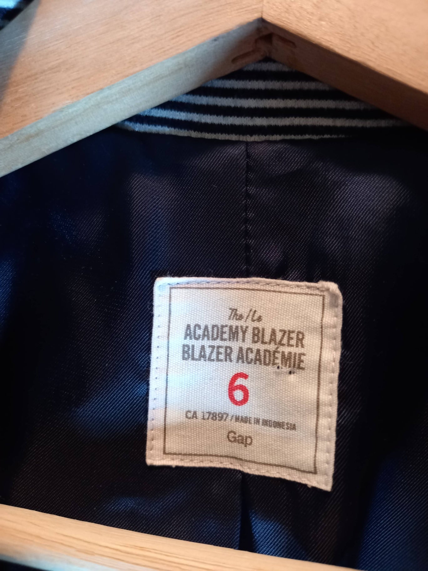Gap Striped Blazer Sz 6