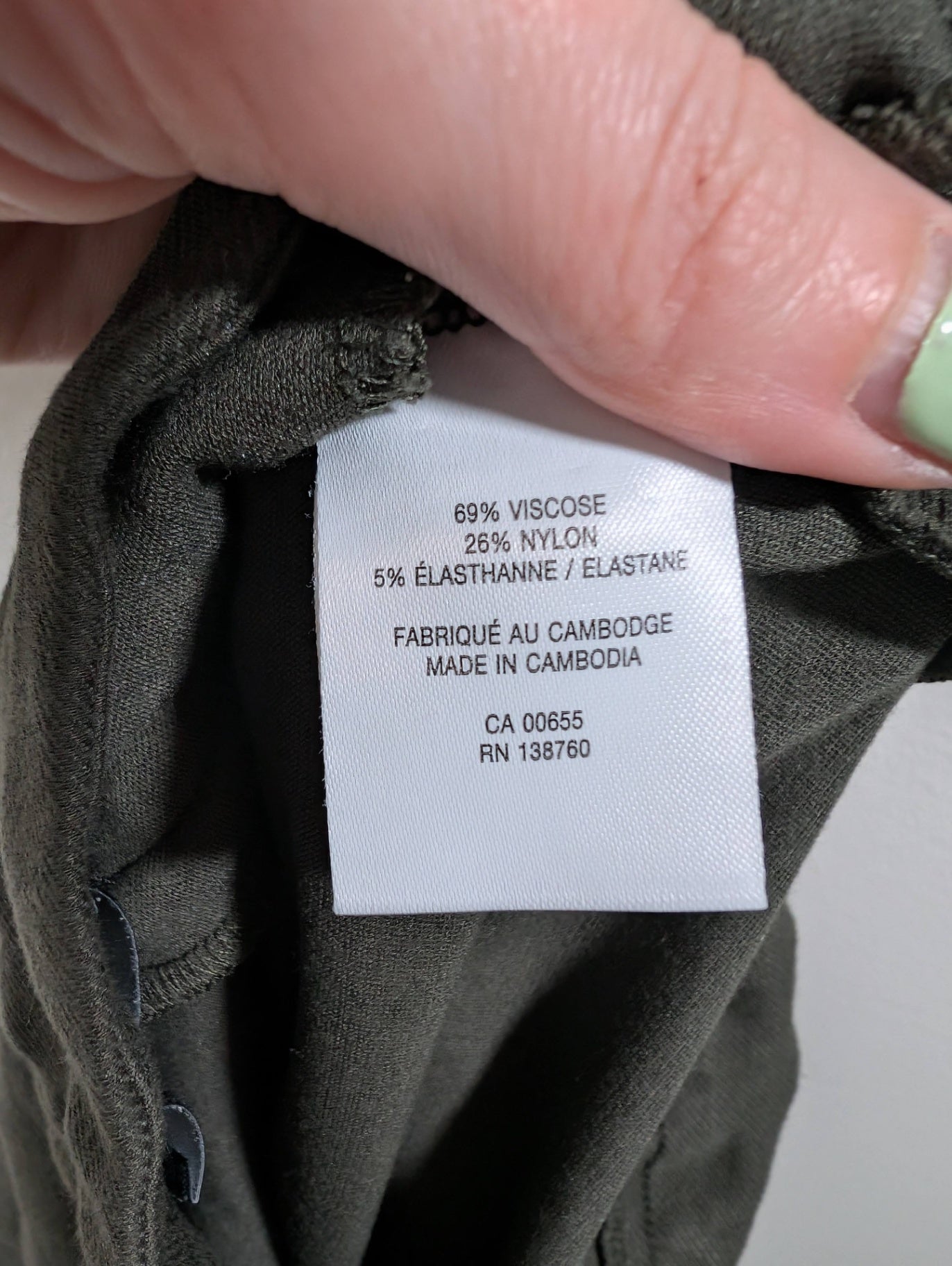 Reitmans The Modern Stretch Green Pant - SZ 6 Regular