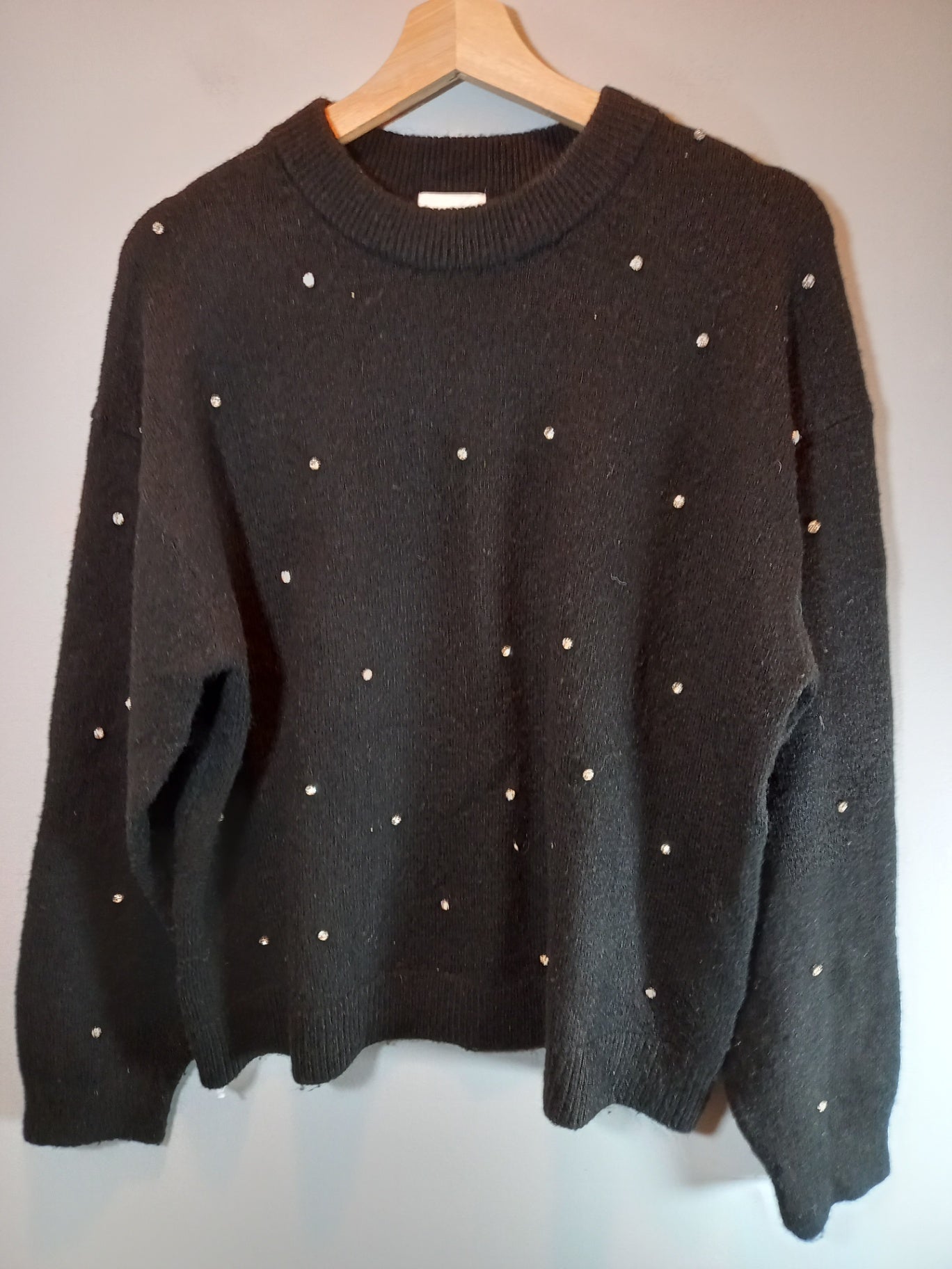 H&M Black Mock Neck Sweater Sz M