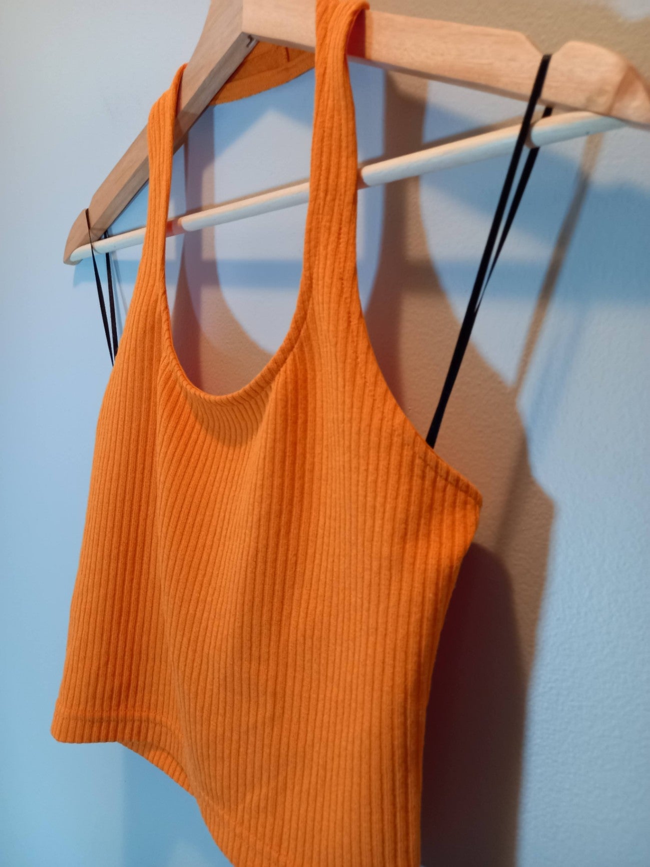 Divided H&M Orange Halter Crop Top Sz S
