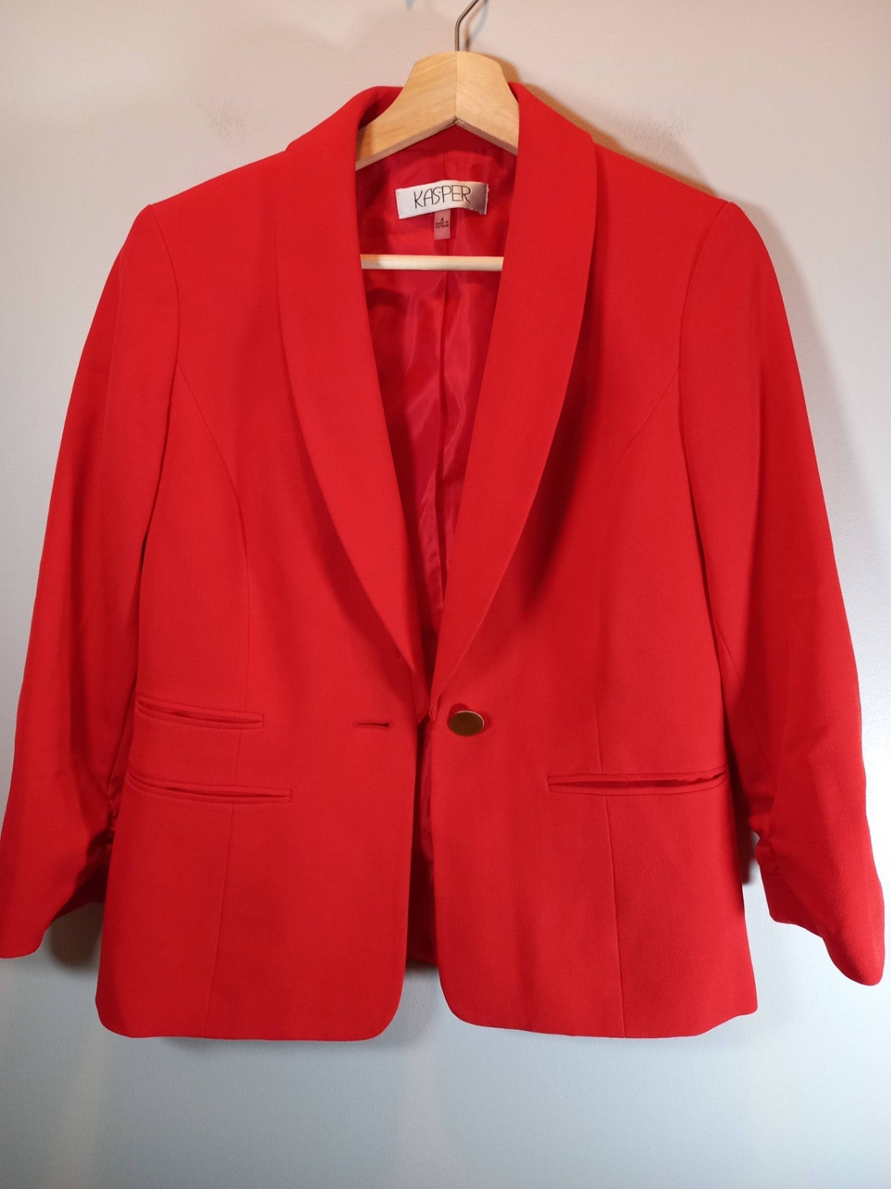 Kasper Red Blazer Sz 4
