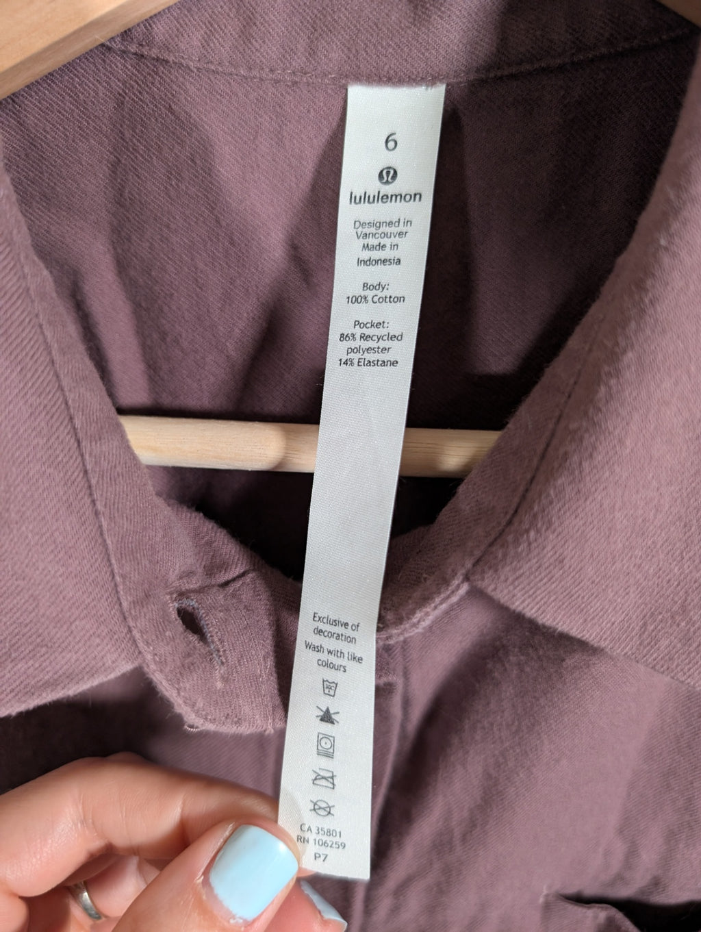 Lululemon button up - SZ 6