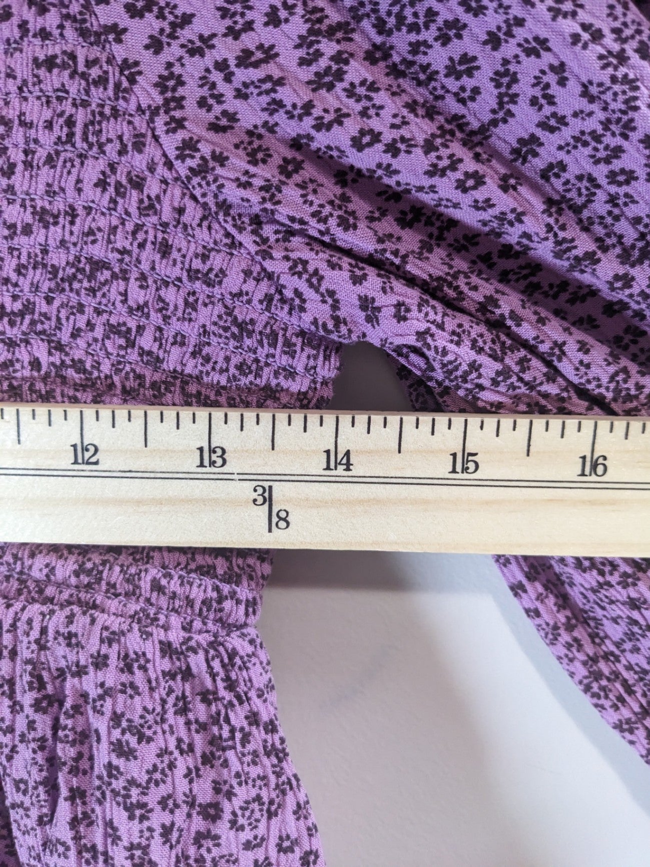 Free People Purple Floral Blouse - Medium