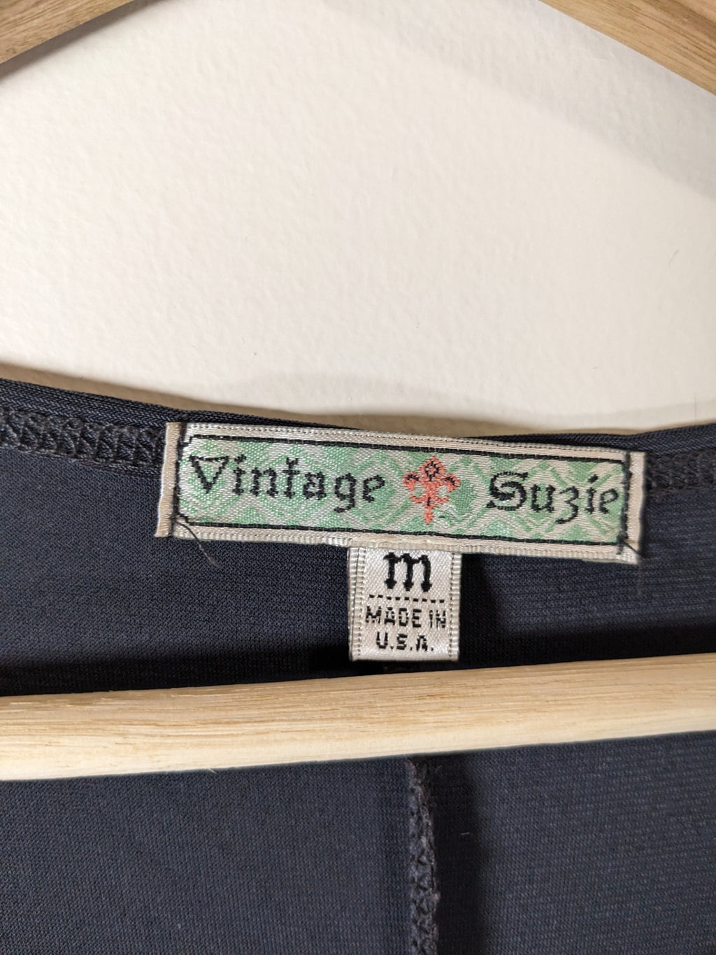 Vintage Suzie Dark Grey Blouse - Medium