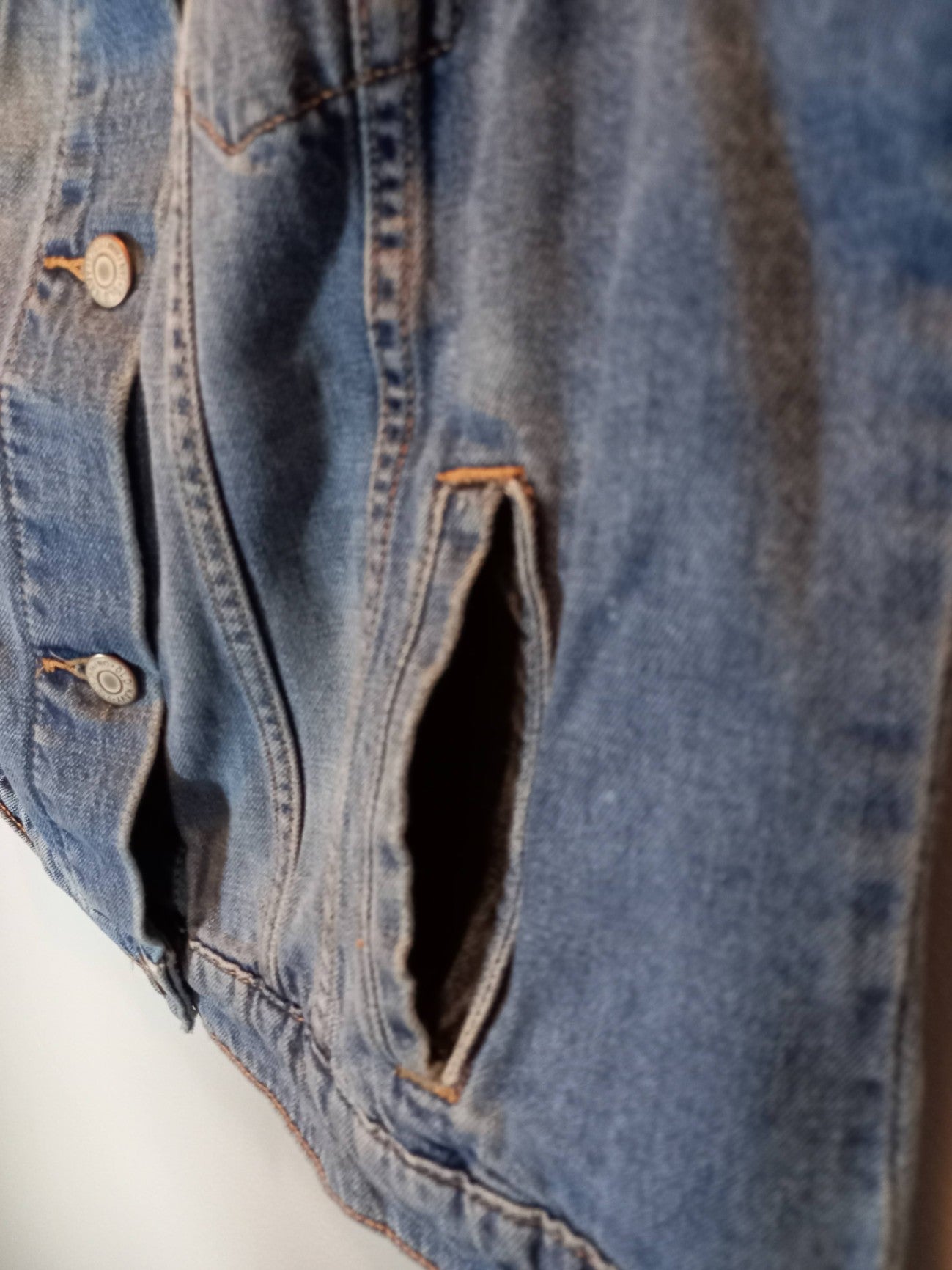 Old Navy Jean Distressed Vest Sz M