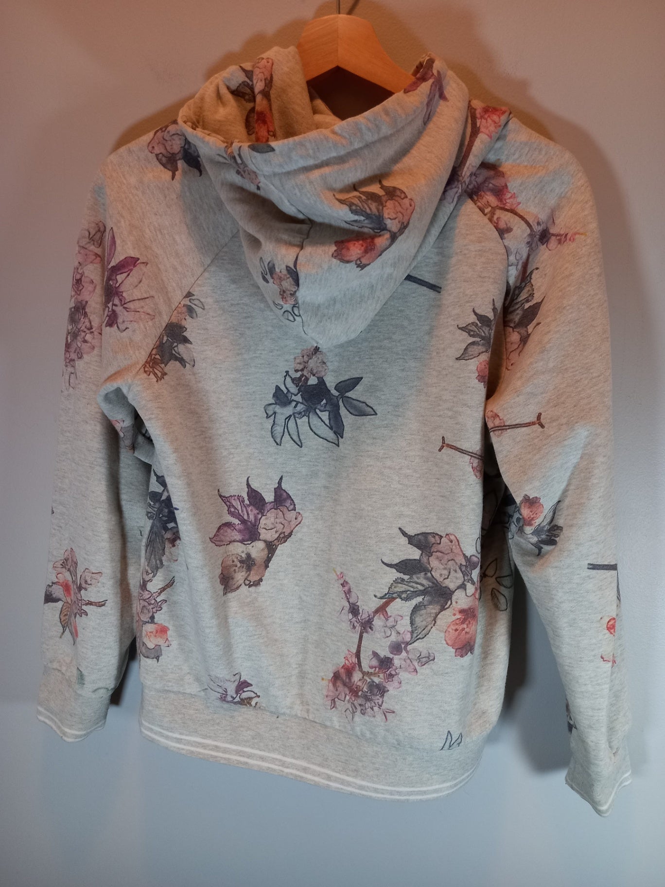 Obey Floral Grey Hoodie Sz S