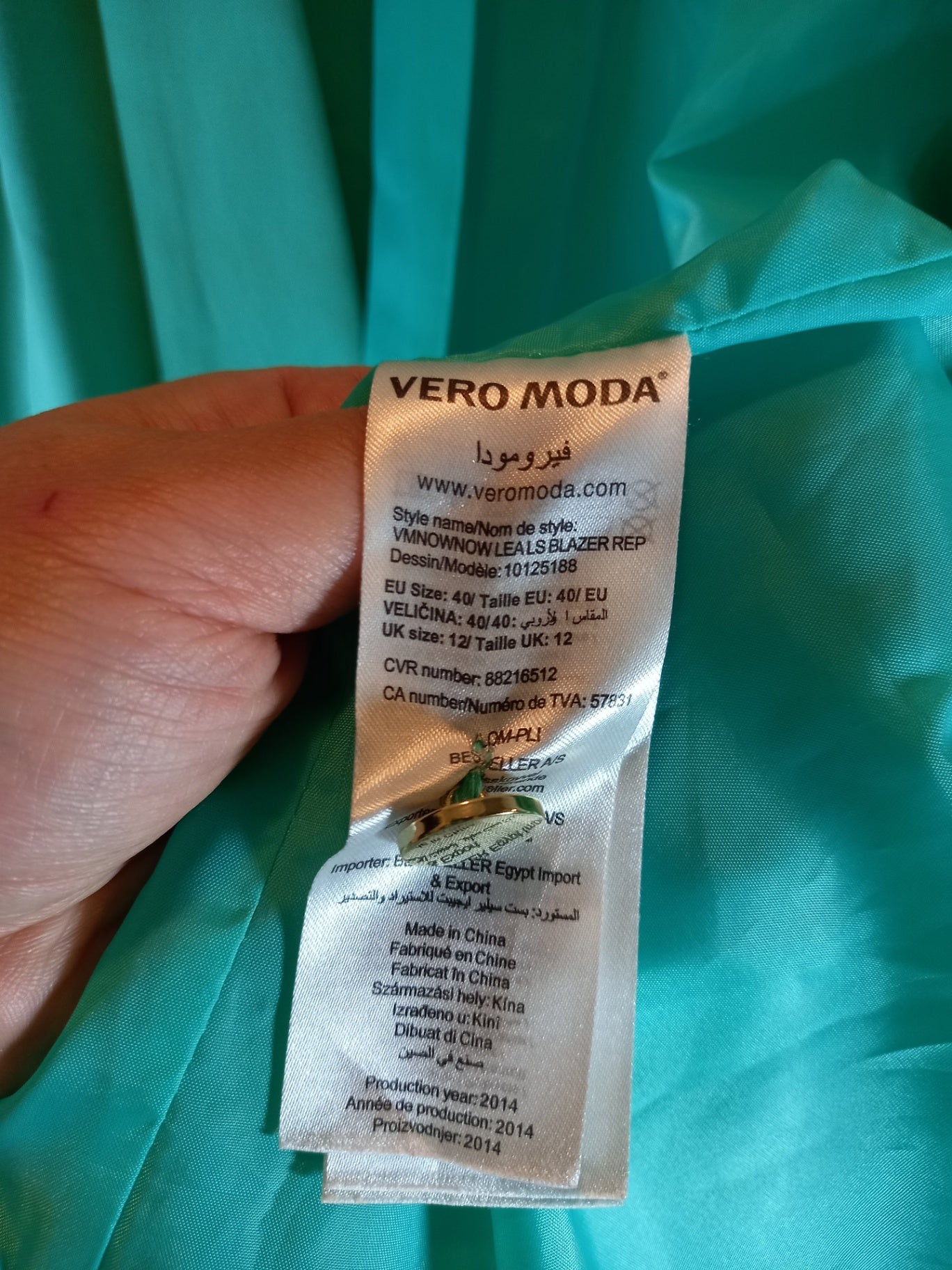 Vero Moda Mint Blazer Sz 40