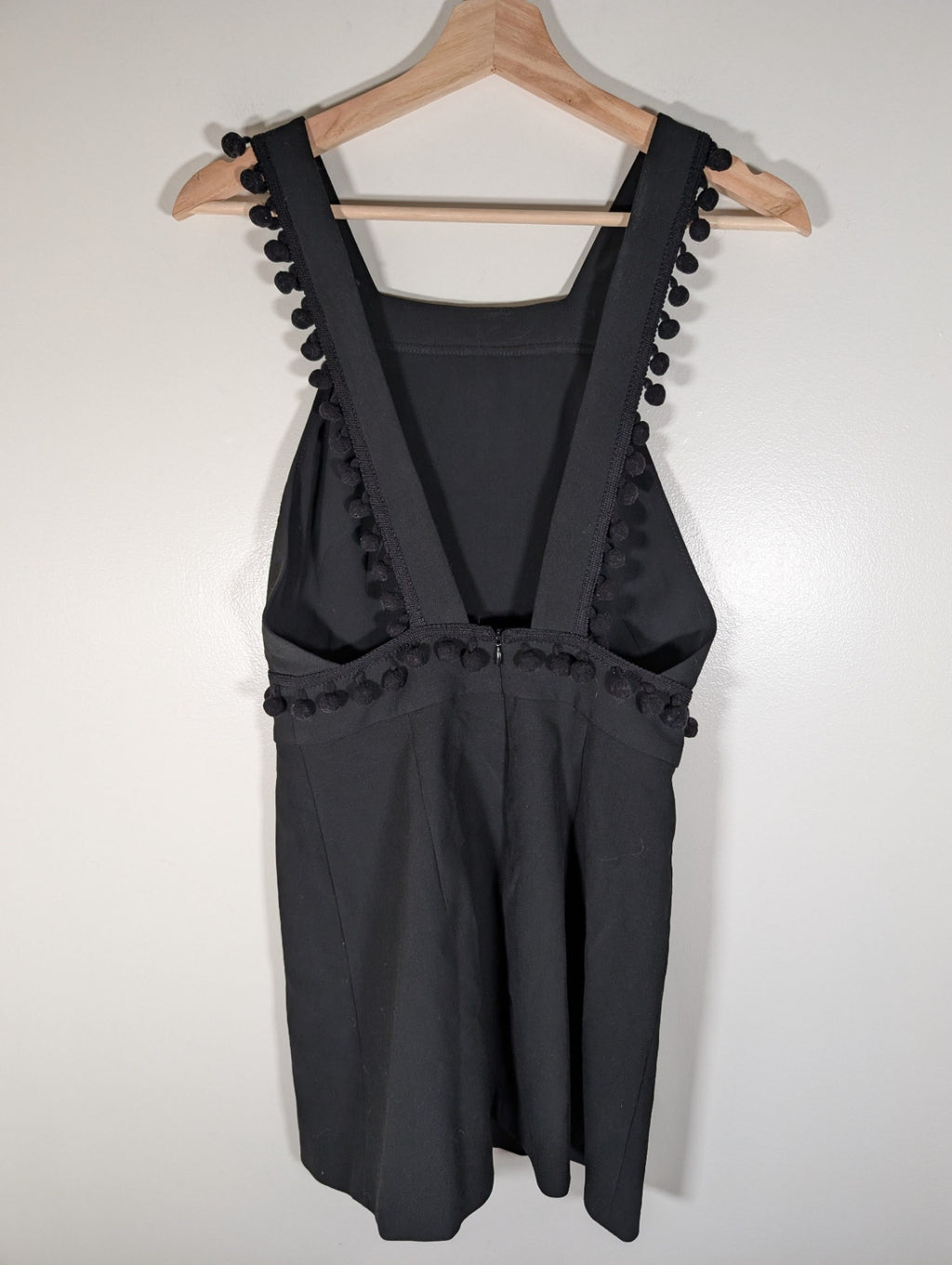 Zara black pom pom dress - x-small