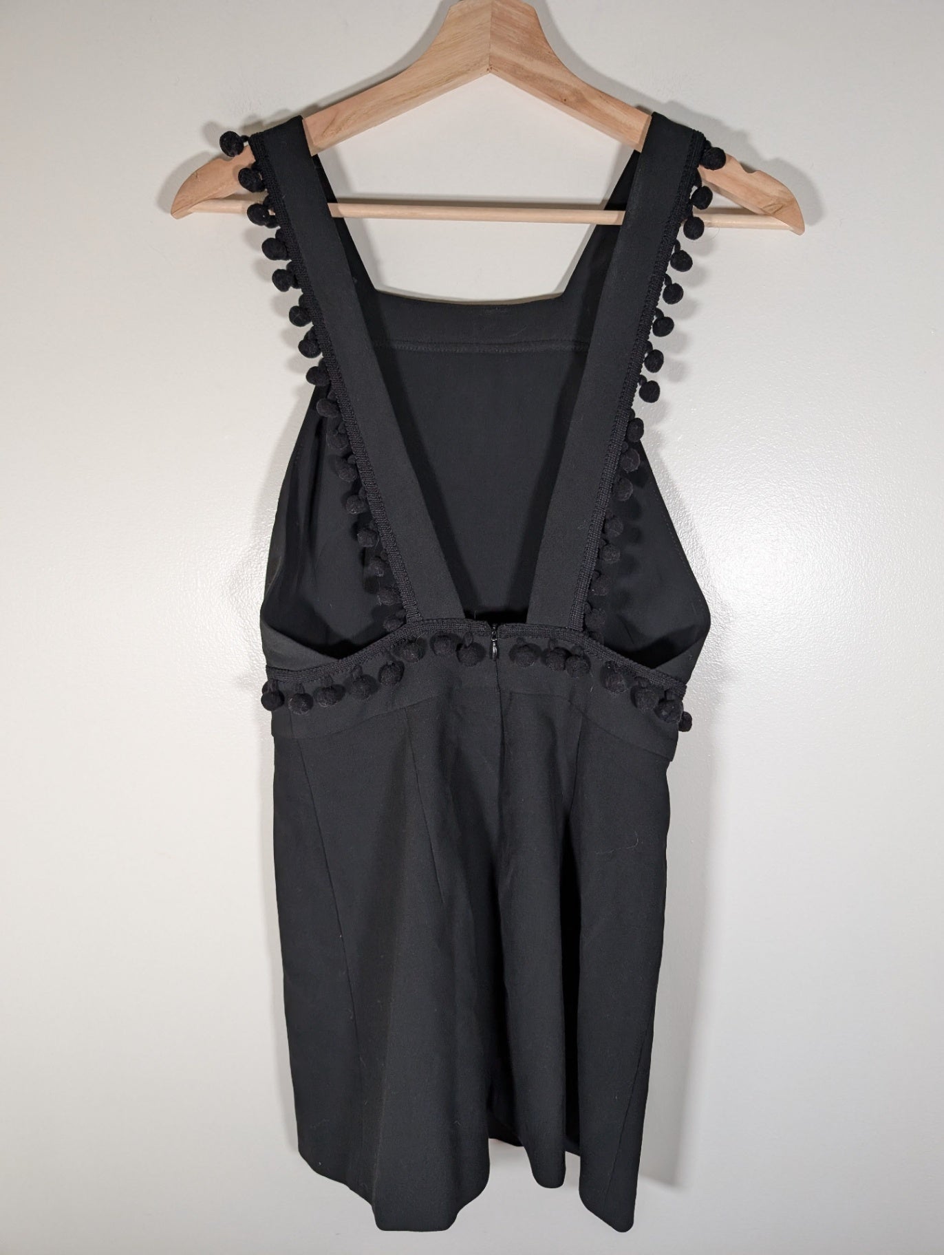 Zara black pom pom dress - x-small