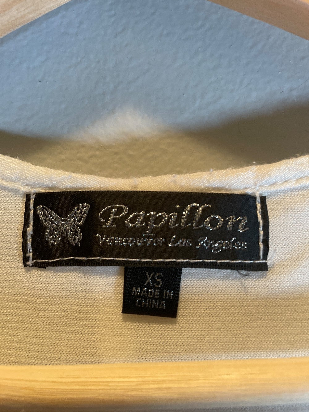 Papillon white sleeveless dress - XS