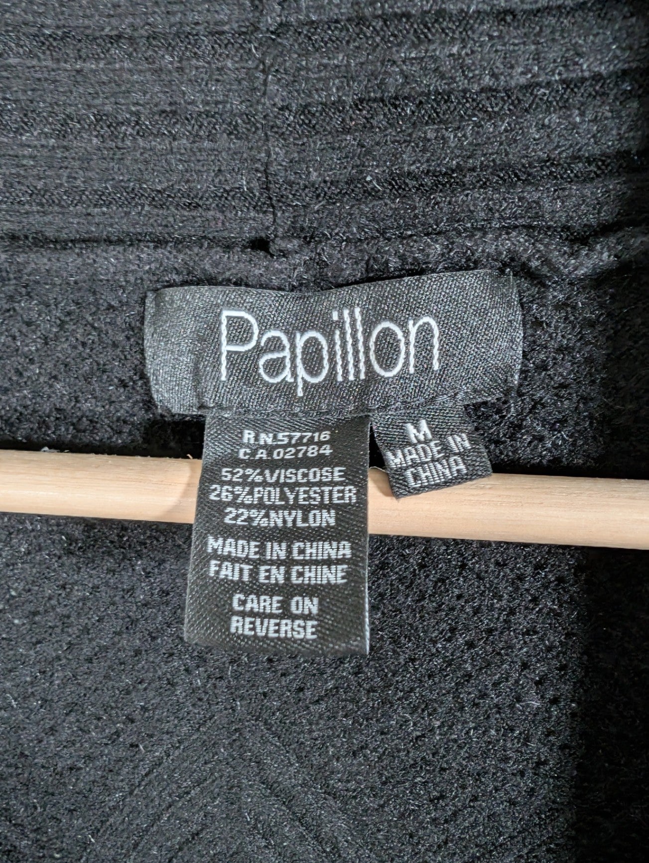 Papillon Black Cardigan - Medium