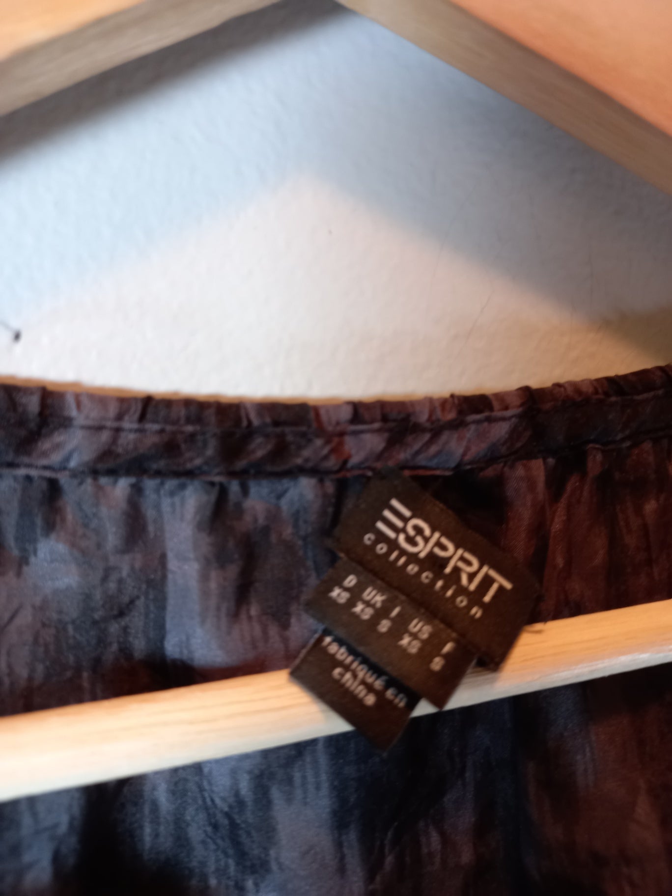 Esprit Silk Sheer Blouse Sz XS