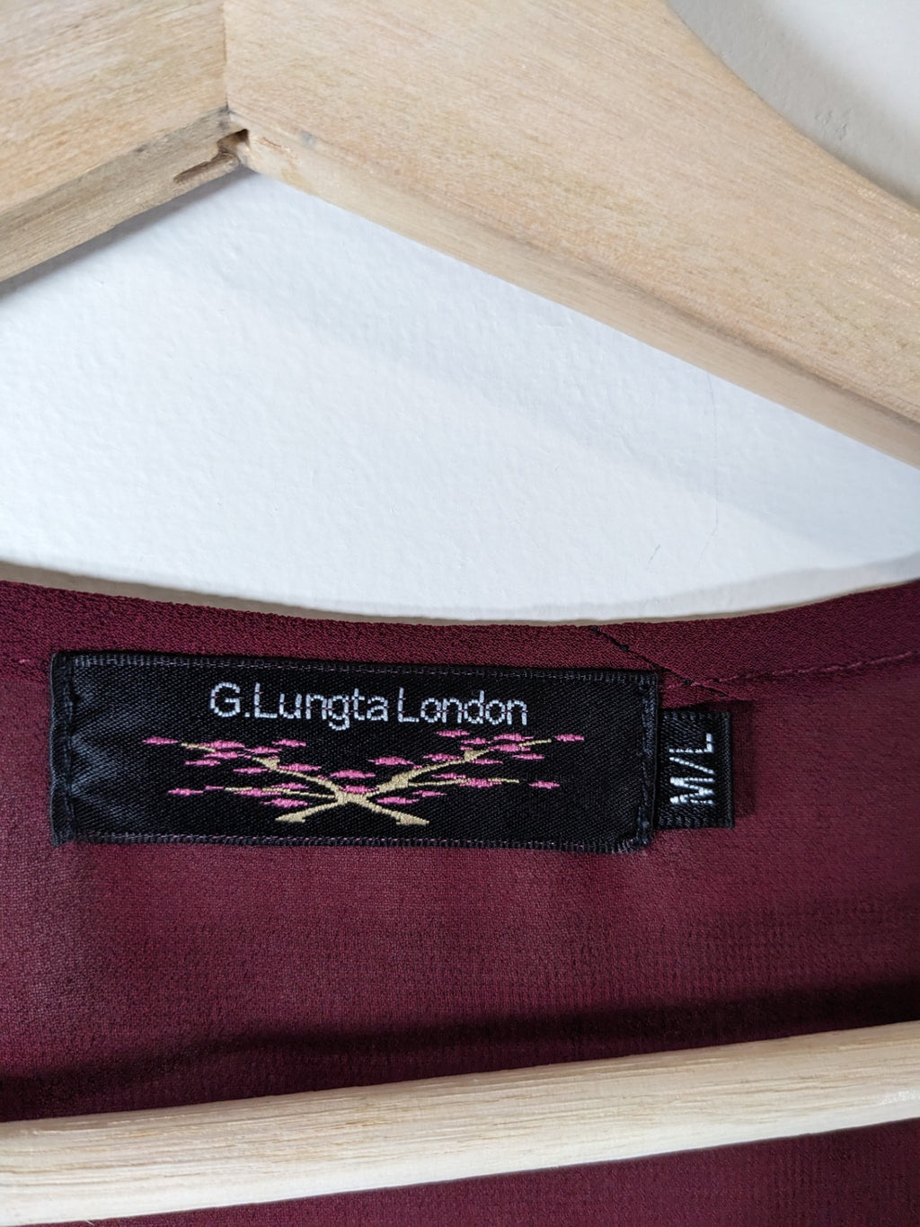 G. Lungta London Burgundy Blouse - M/L