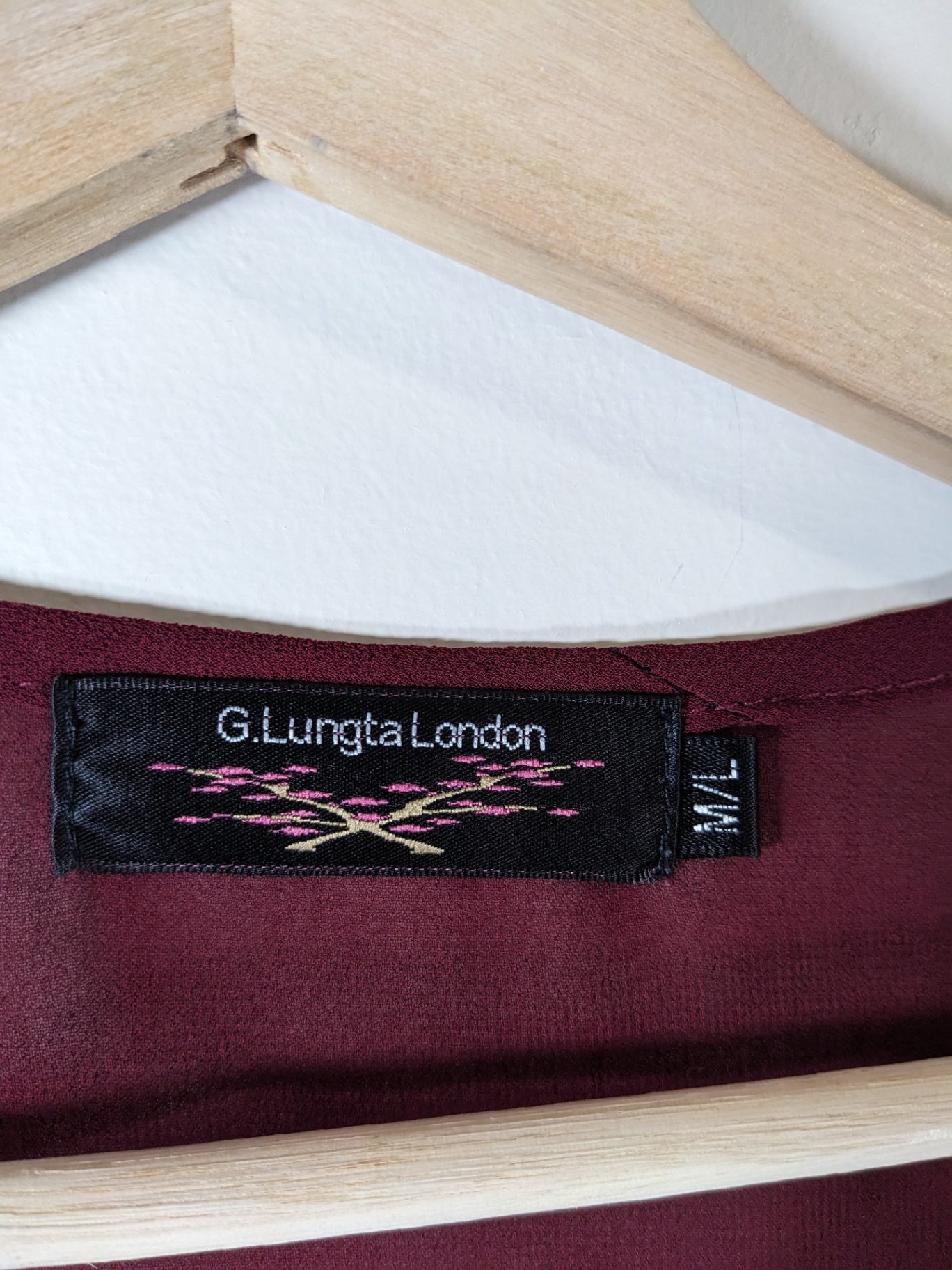 G. Lungta London Burgundy Blouse - M/L
