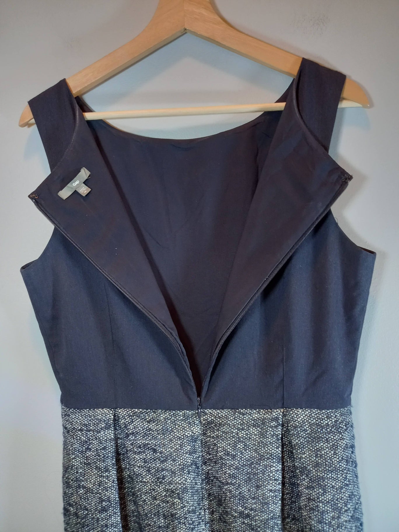 Gap Sleeveless Blue Wool Dress Sz 12