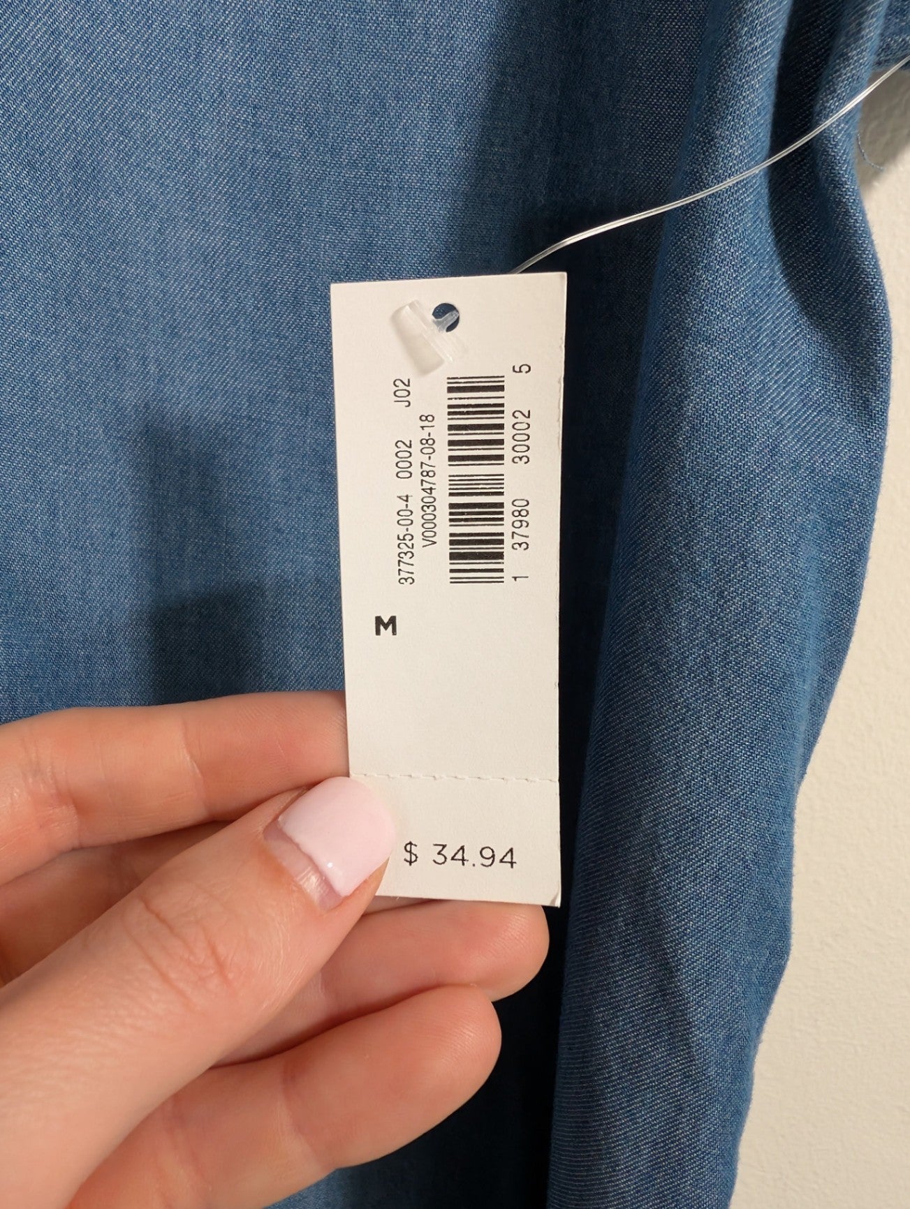 NWT Old Navy denim-style blouse - Medium
