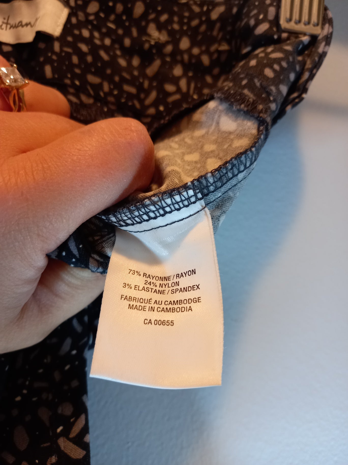 Reitmans Black & Grey Speckled Pants Sz 2 Petite